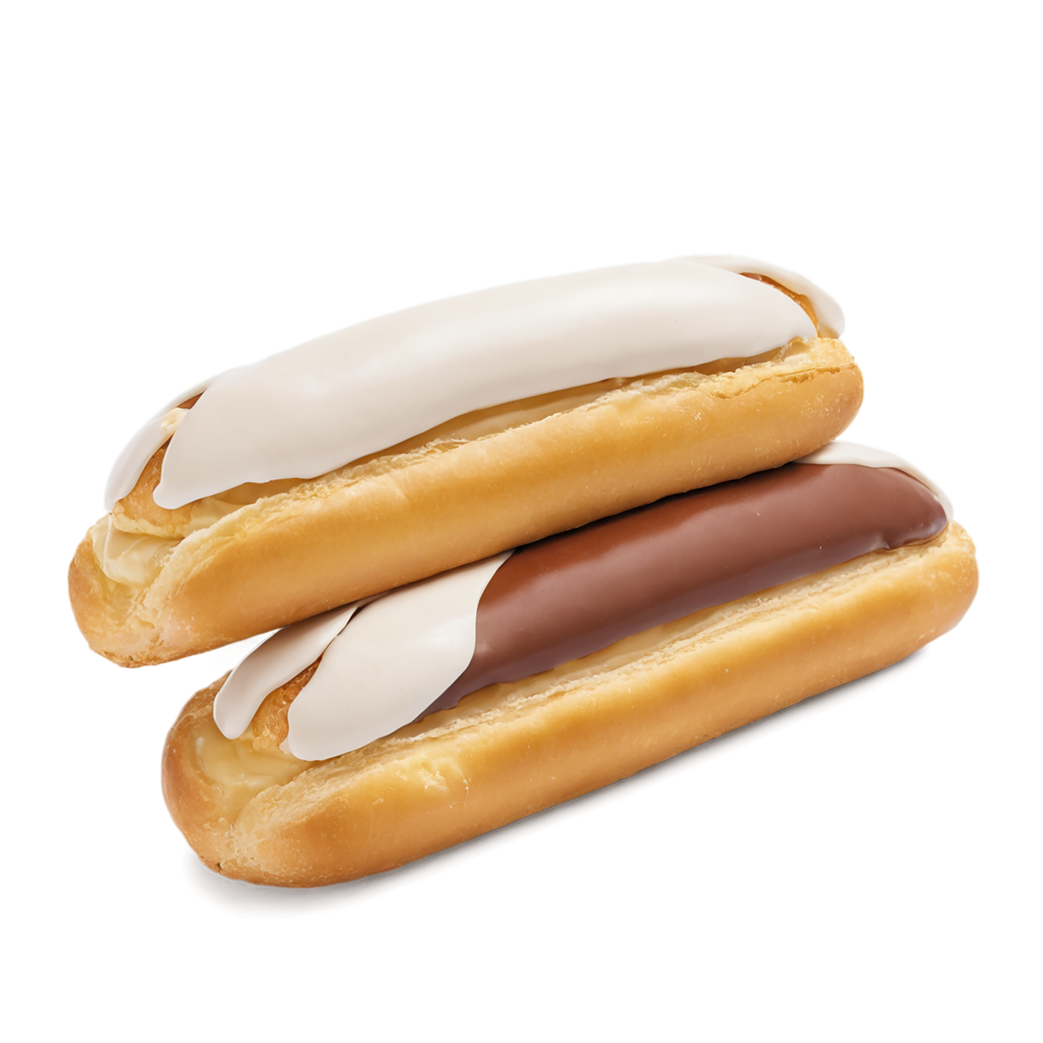 Éclairs with cream  desserts isolated on transparent background #4853