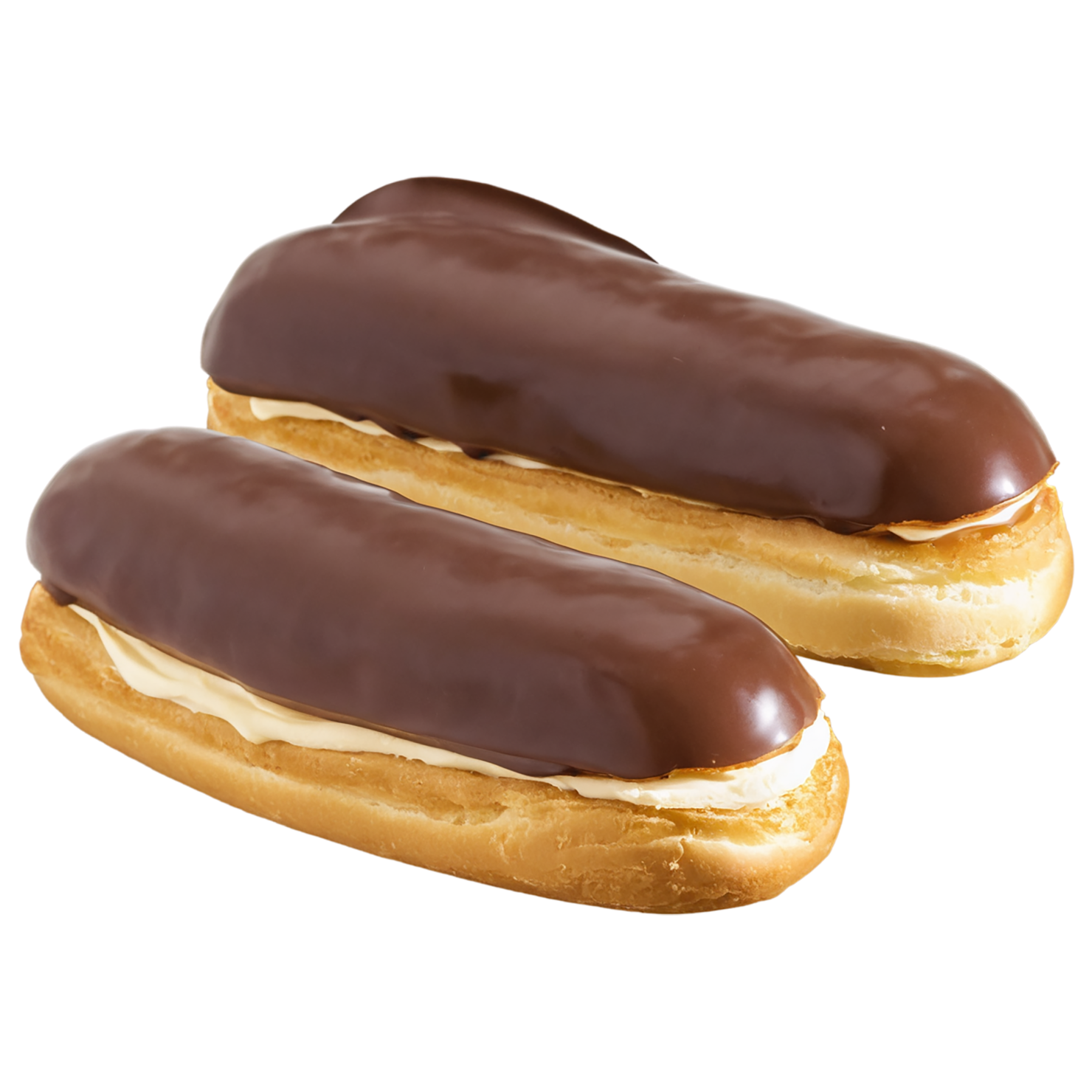 Éclairs with cream  desserts isolated on transparent background #4858