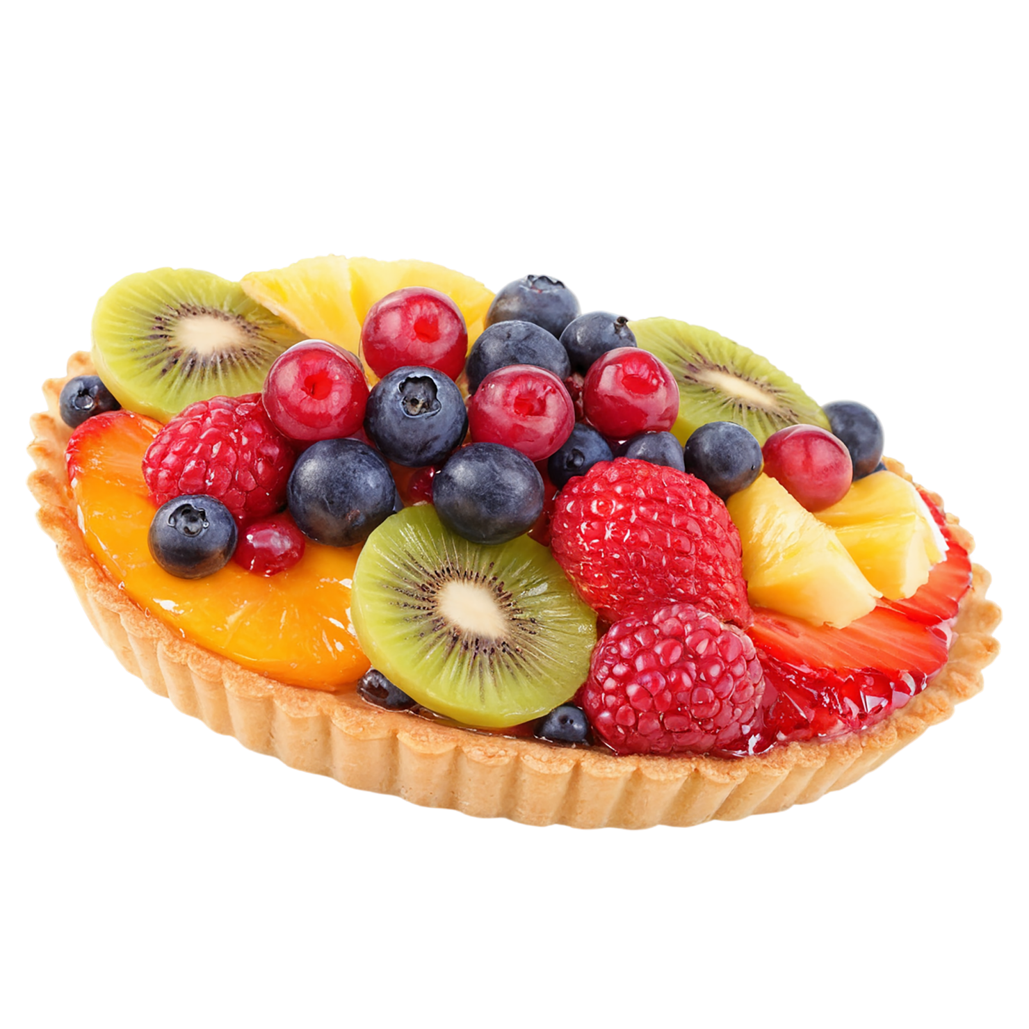 Fruit tart  desserts isolated on transparent background #4871