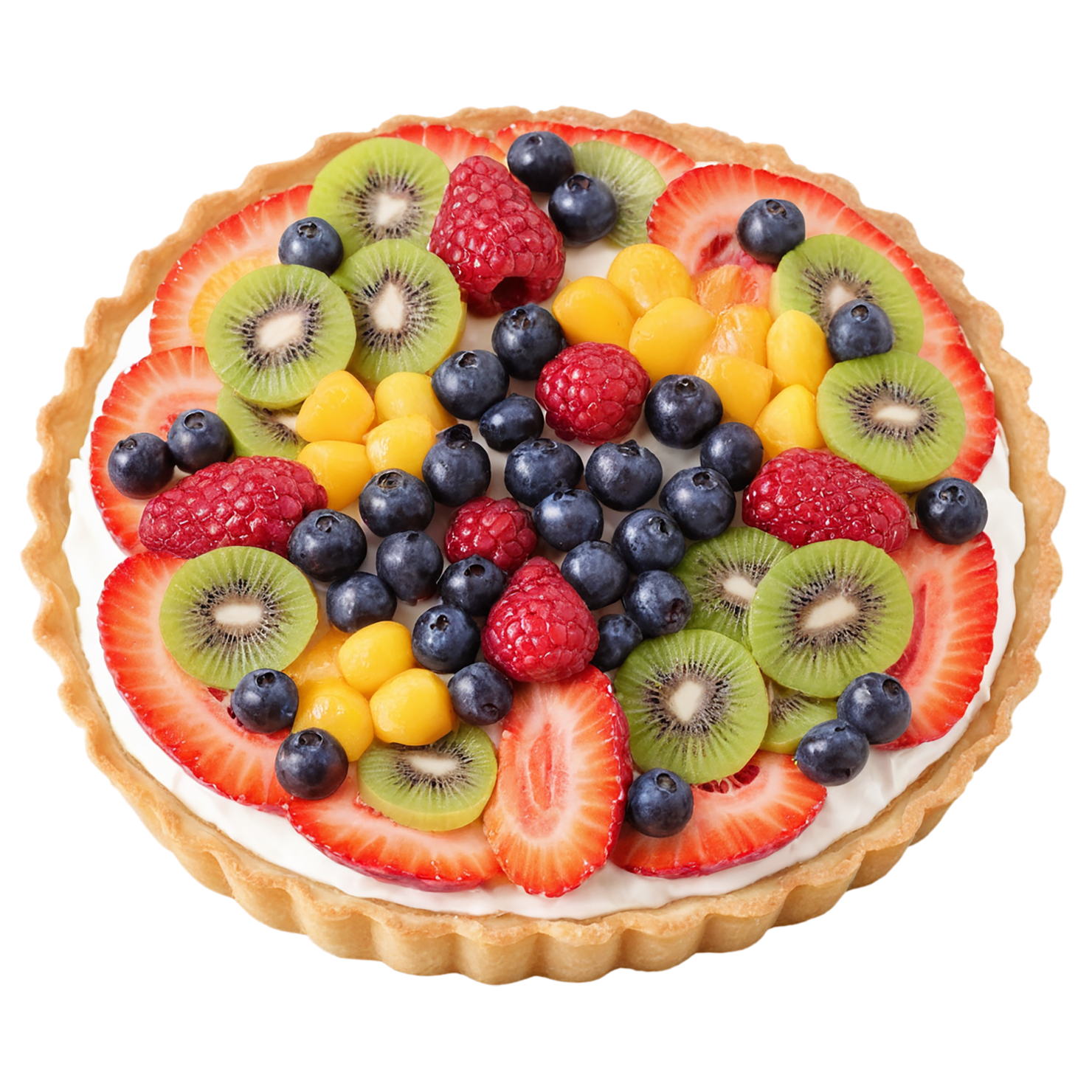 Fruit tart  desserts isolated on transparent background #4873