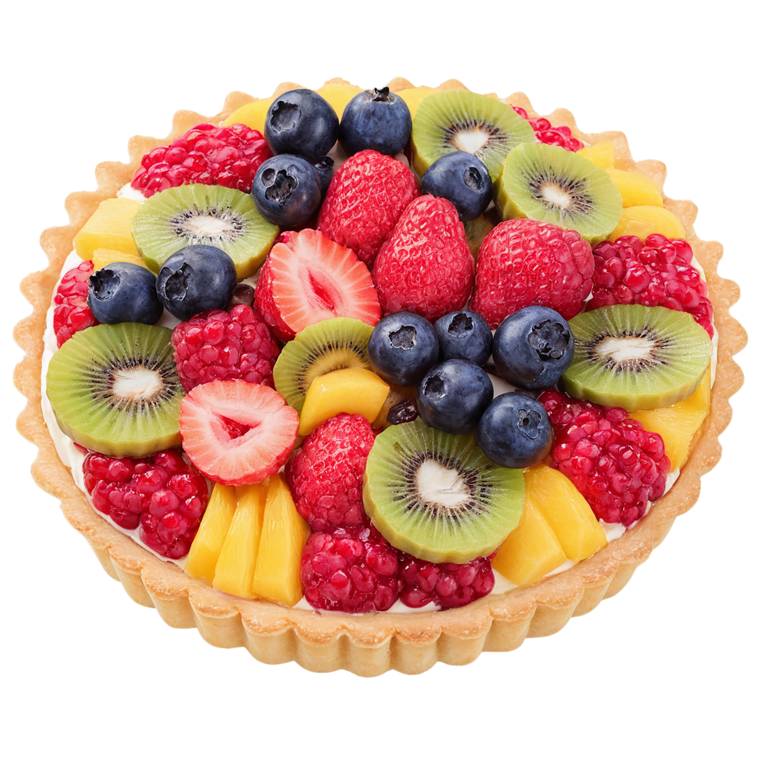 Fruit tart  desserts isolated on transparent background #4881