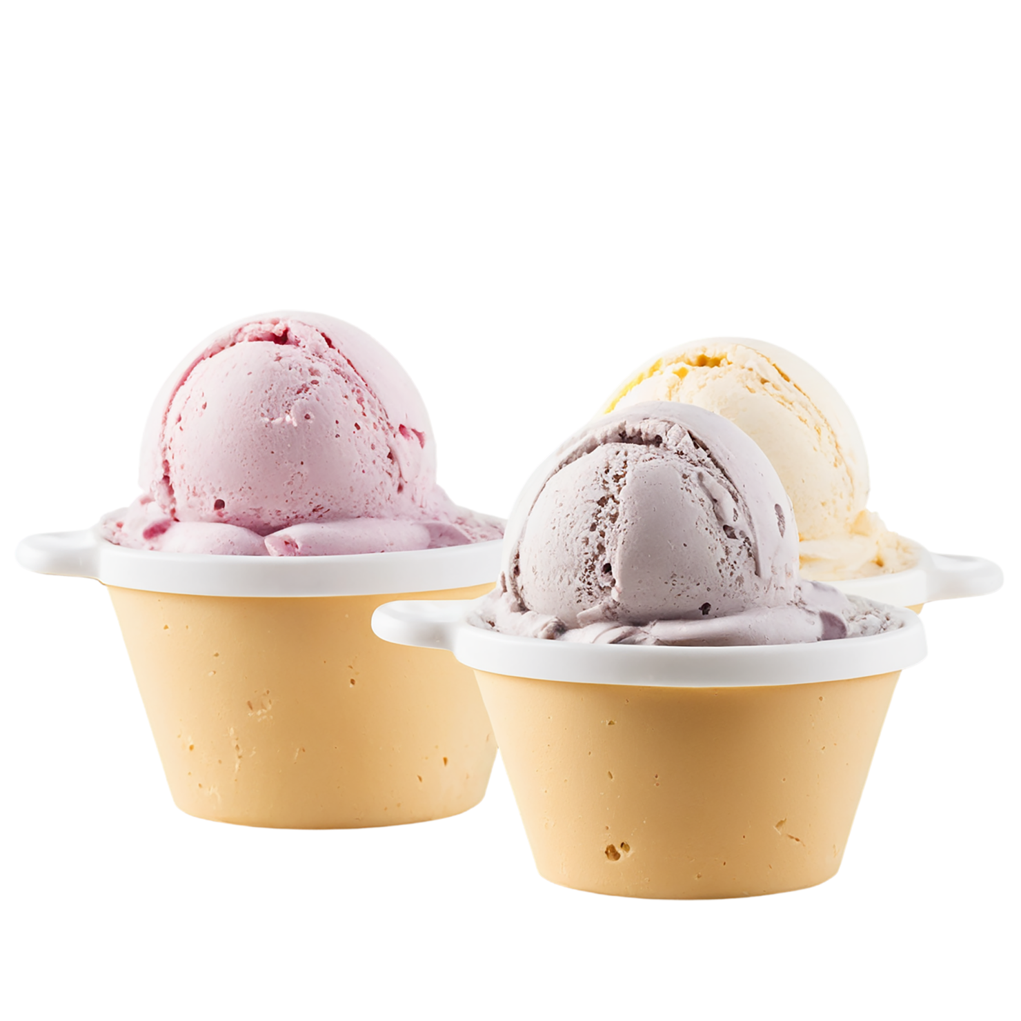 Gelato desserts isolated on transparent background #4890