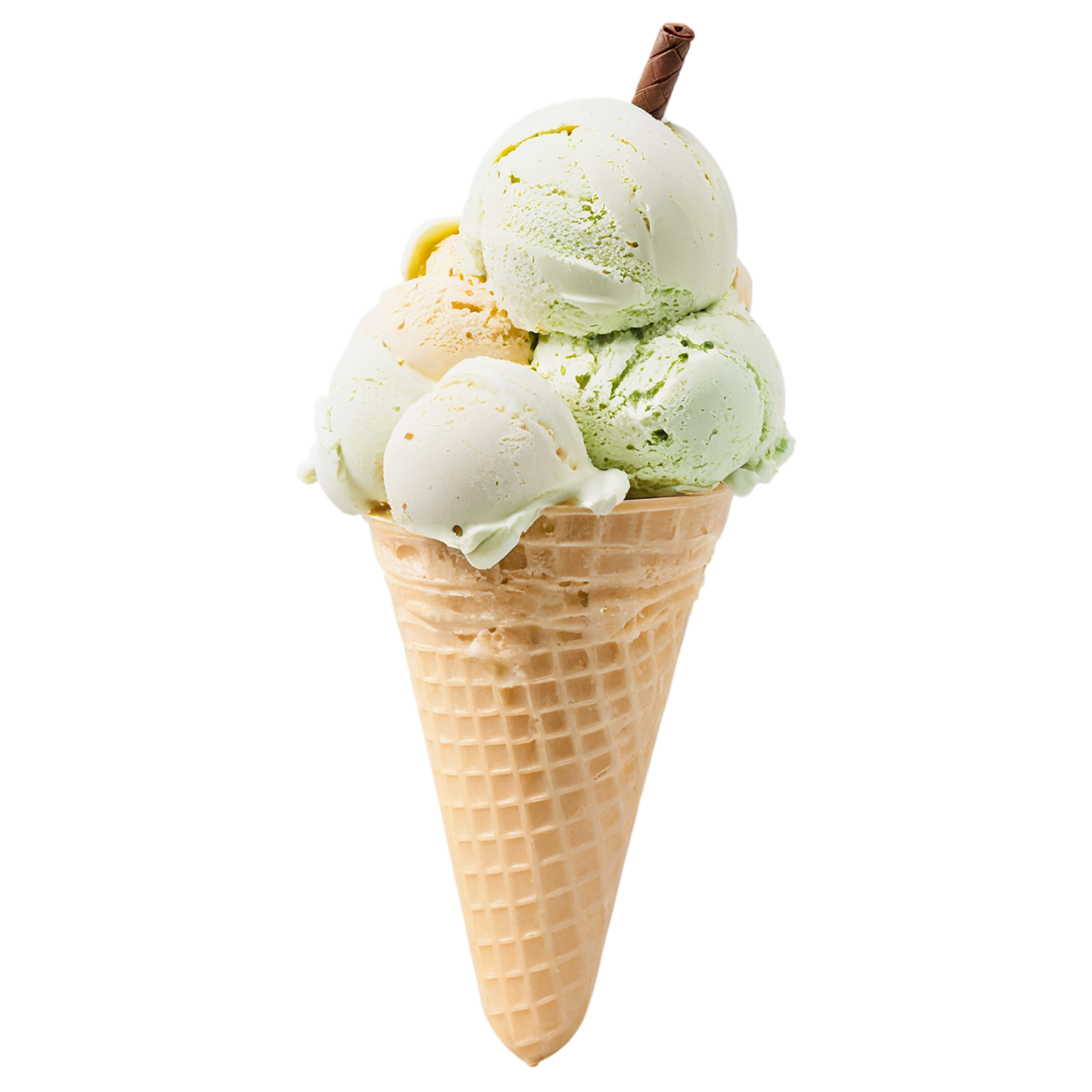 Gelato desserts isolated on transparent background #4895