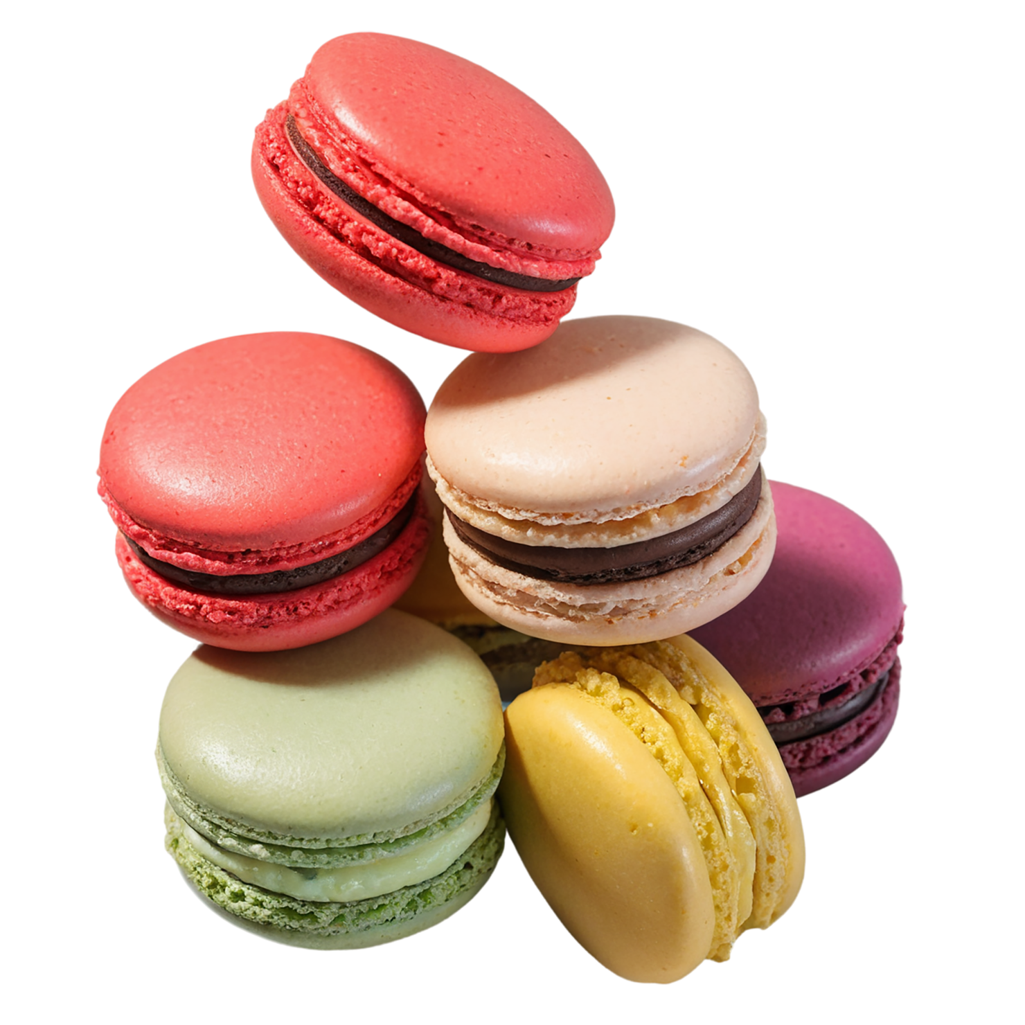 Macarons desserts isolated on transparent background #4918