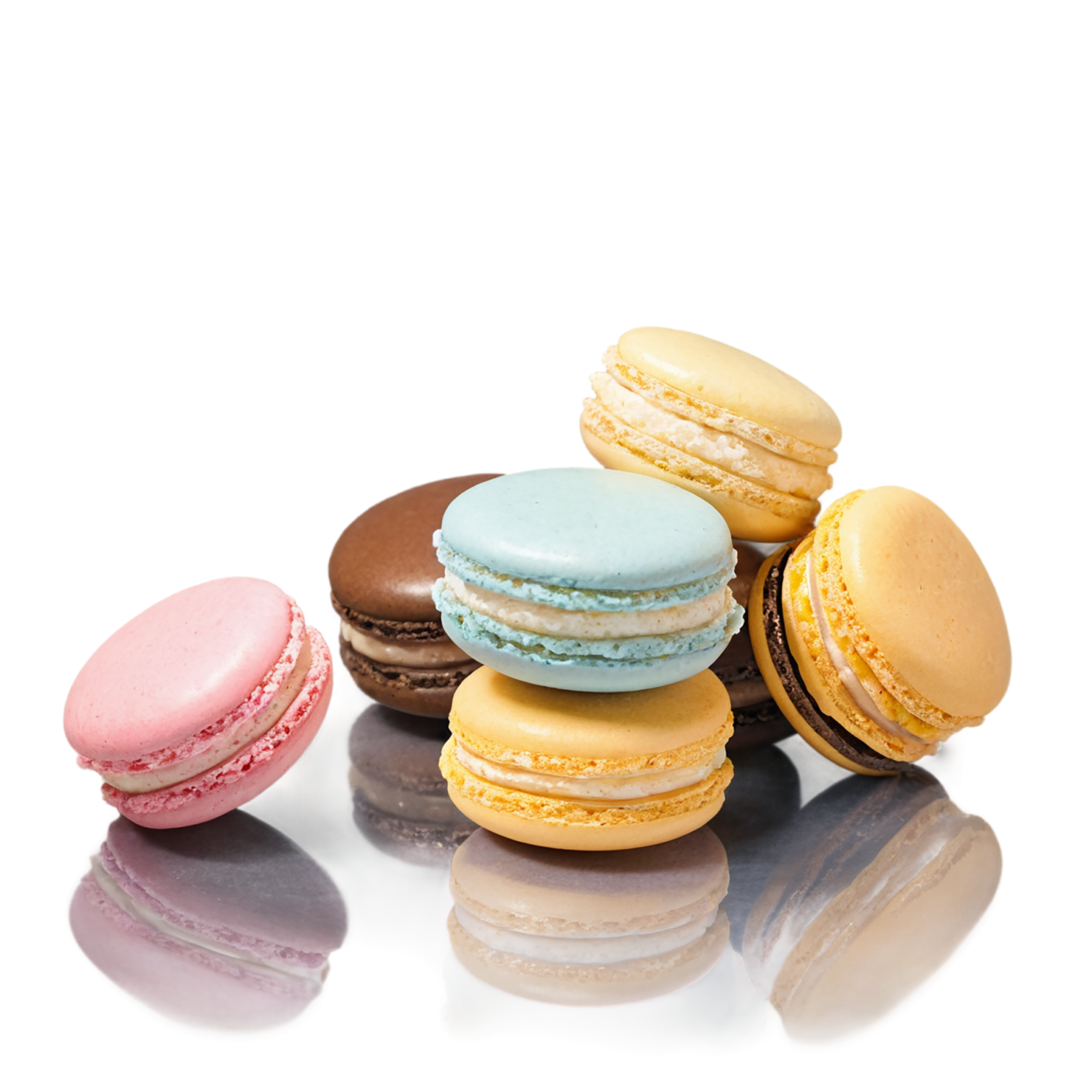Macarons desserts isolated on transparent background #4919