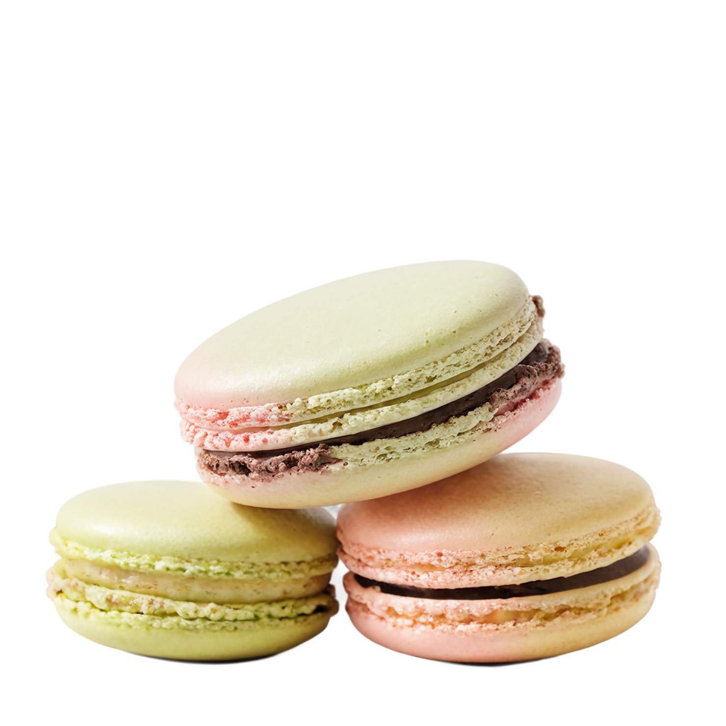 Macarons desserts isolated on transparent background #4920