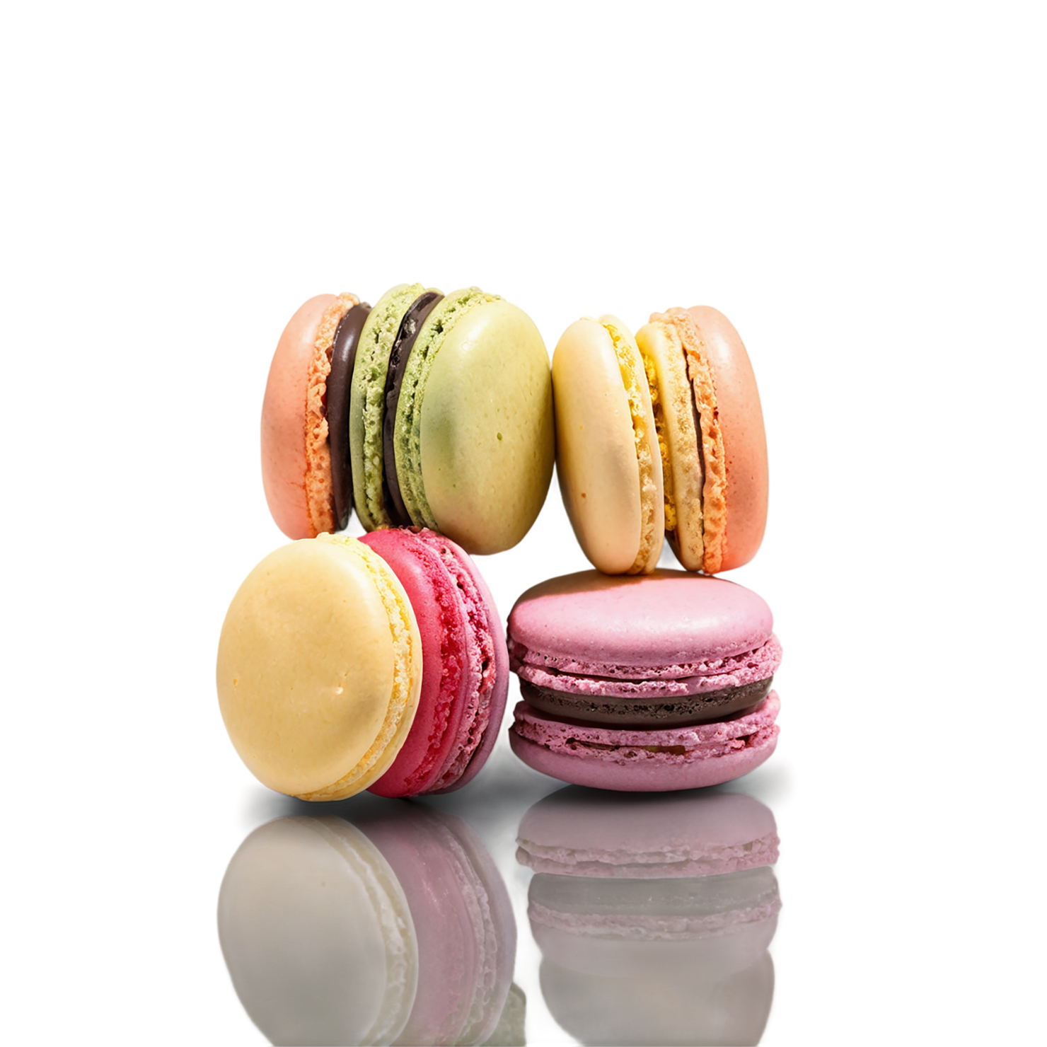 Macarons desserts isolated on transparent background #4929
