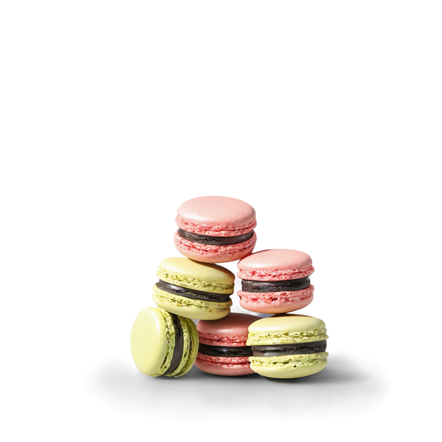 Macarons desserts isolated on transparent background #4932