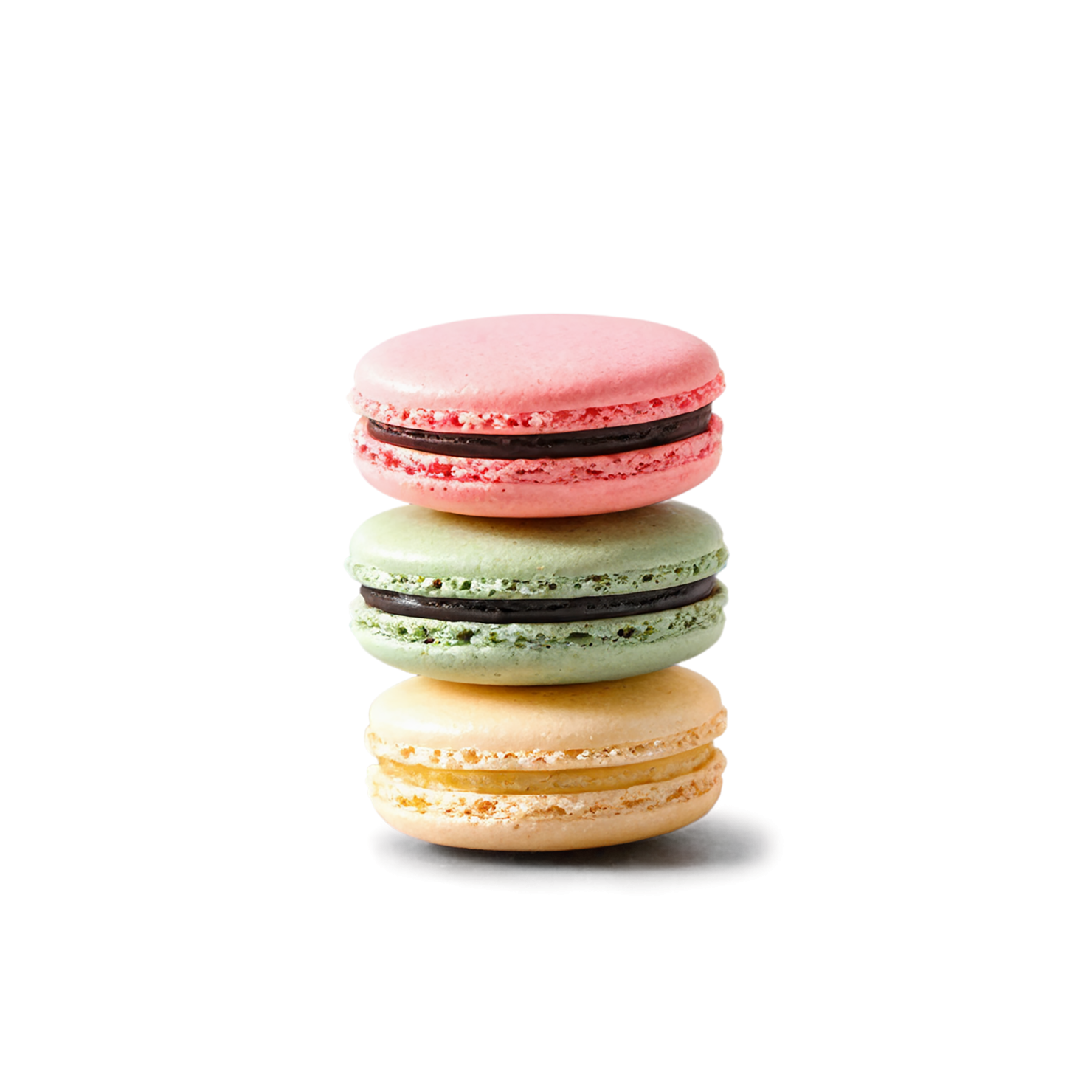 Macarons desserts isolated on transparent background #4934