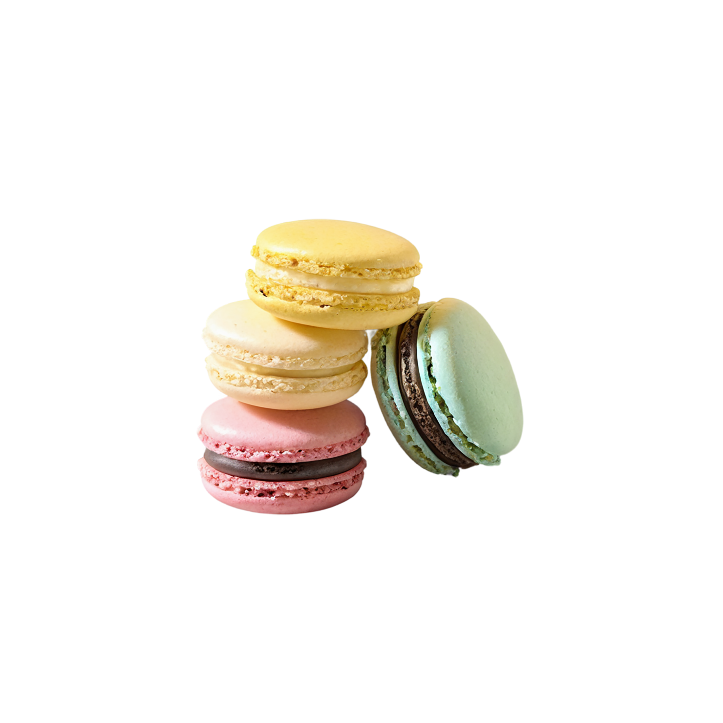 Macarons desserts isolated on transparent background #4938