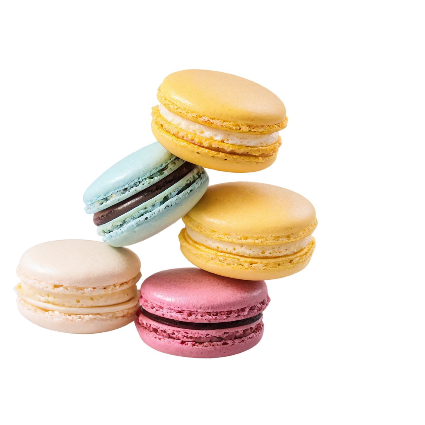 Macarons desserts isolated on transparent background #4940