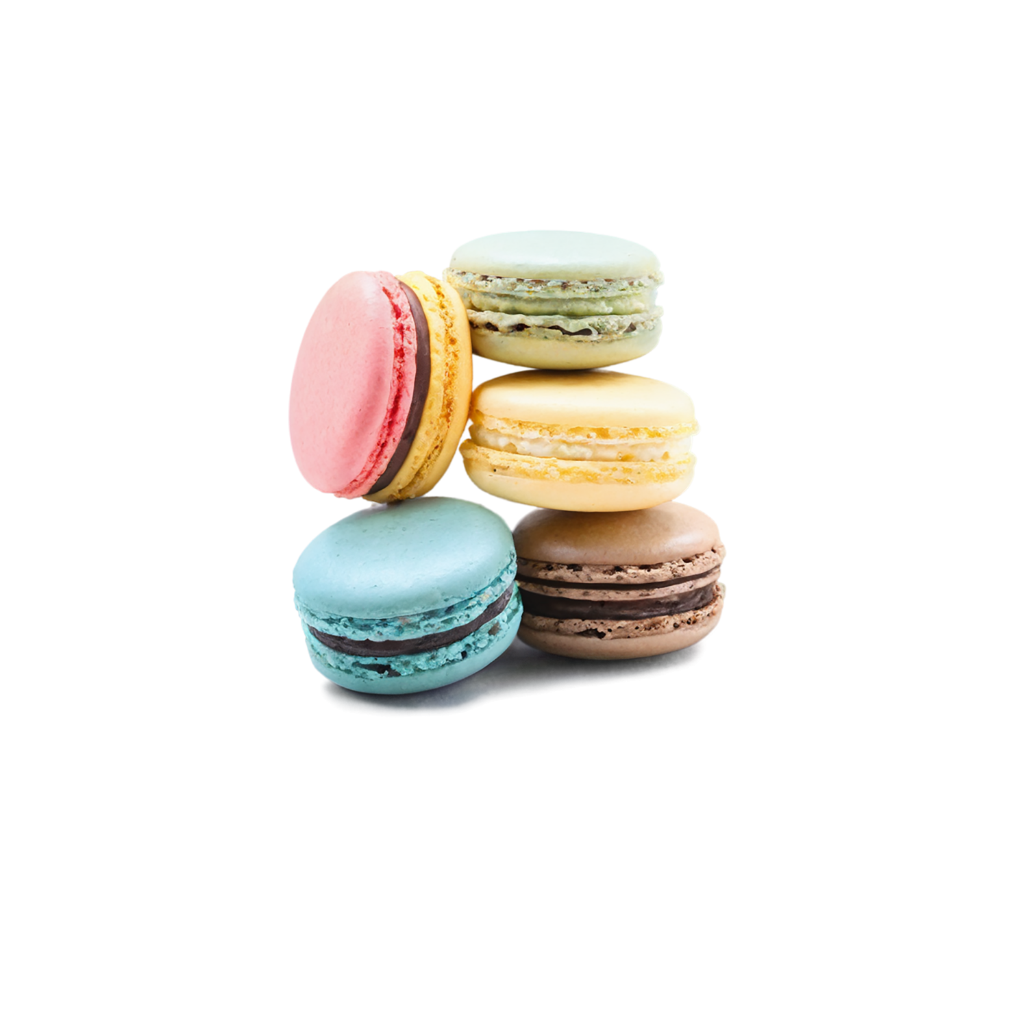 Macarons desserts isolated on transparent background #4943
