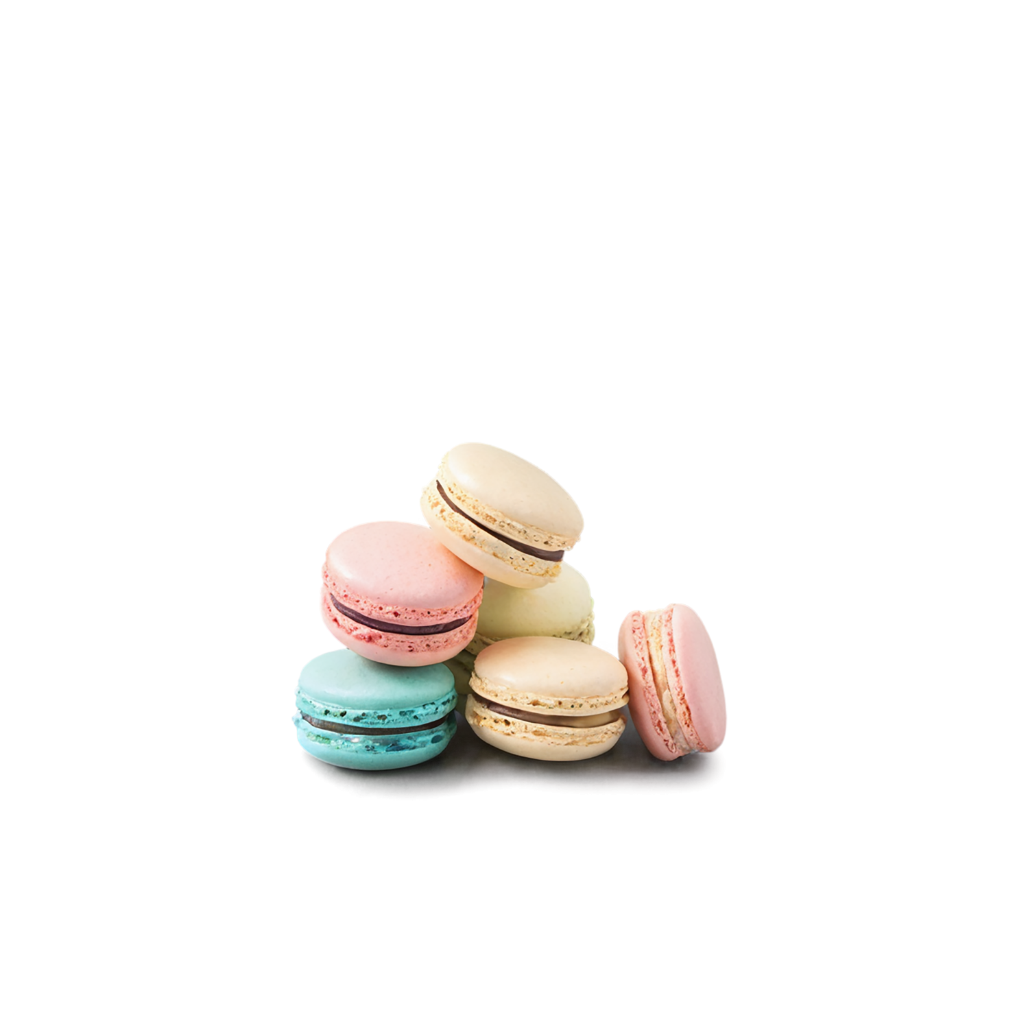Macarons desserts isolated on transparent background #4945