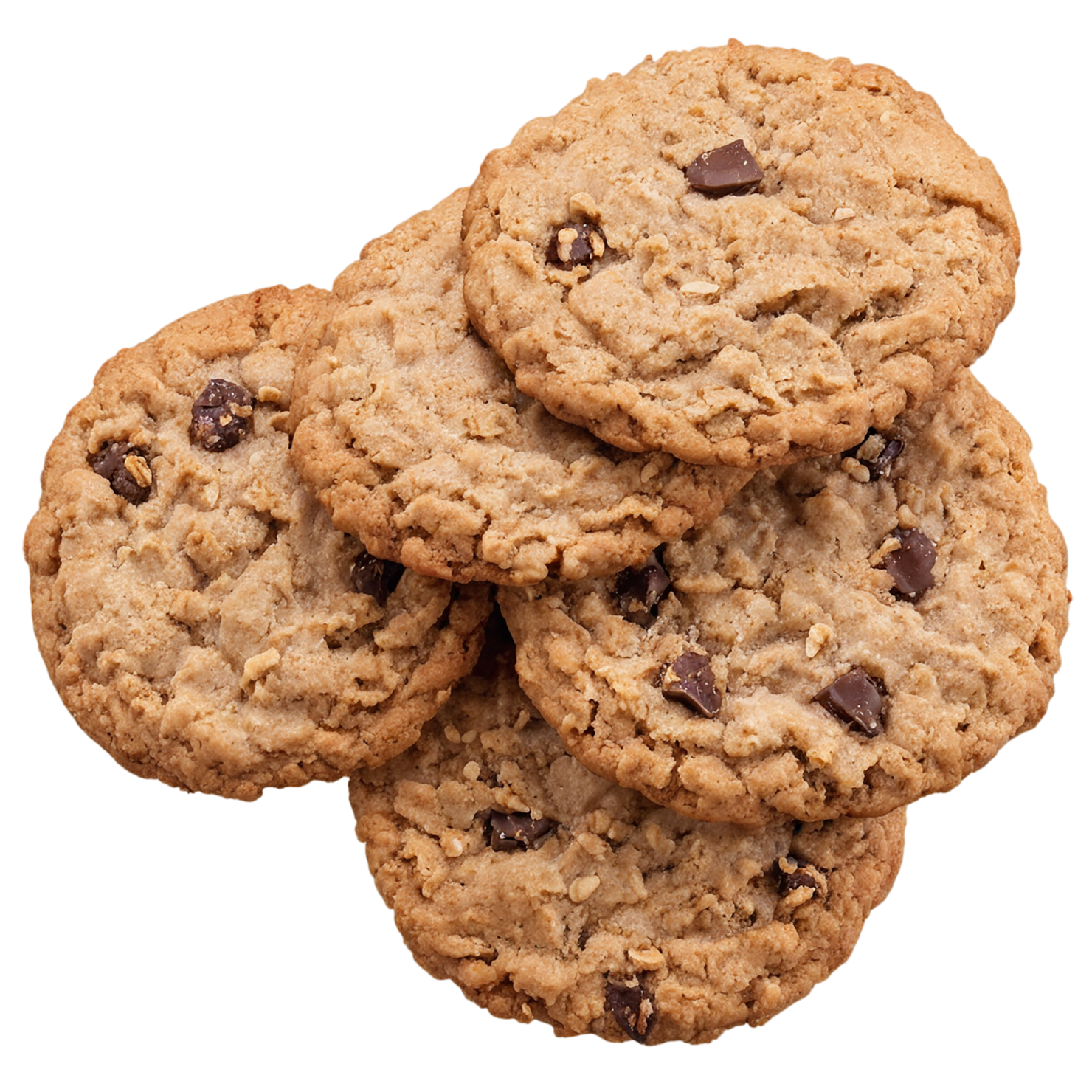 oatmeal cookies desserts isolated on transparent background #4990