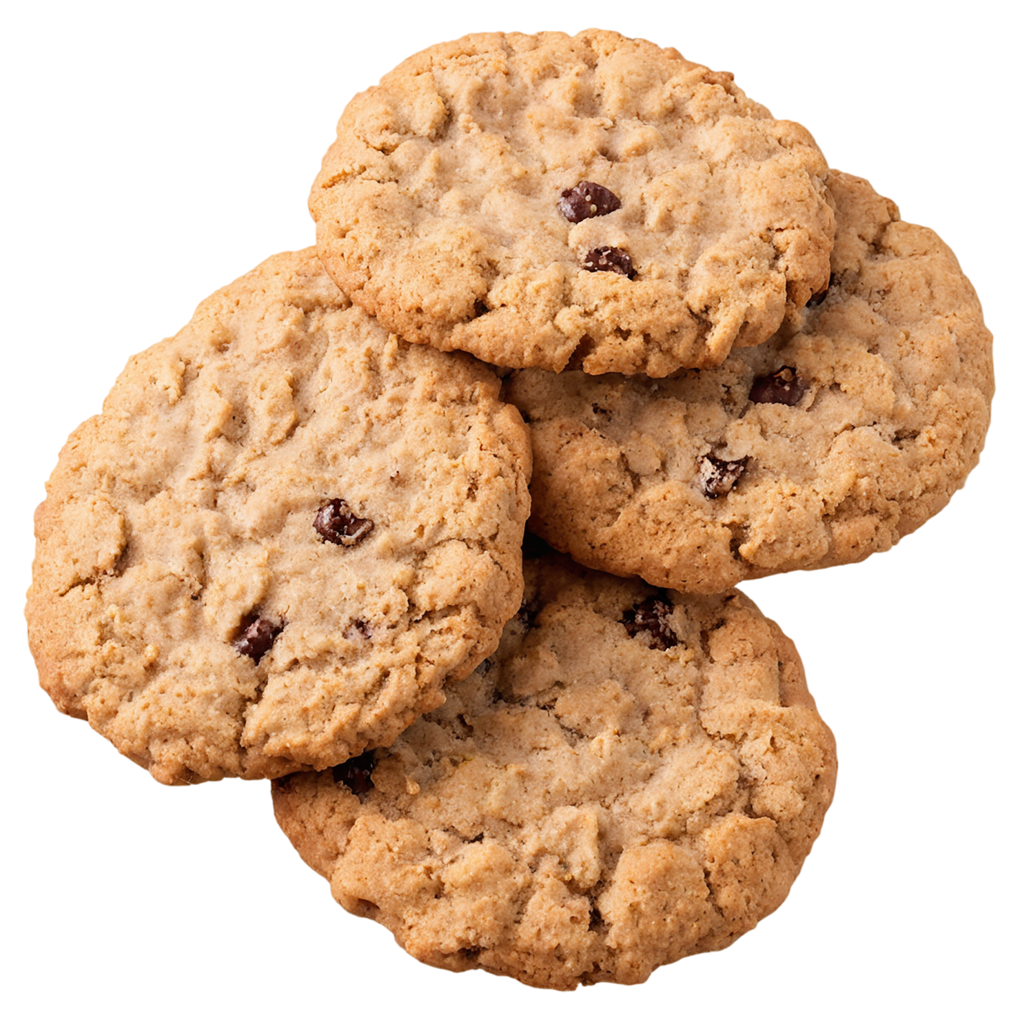 oatmeal cookies desserts isolated on transparent background #5000