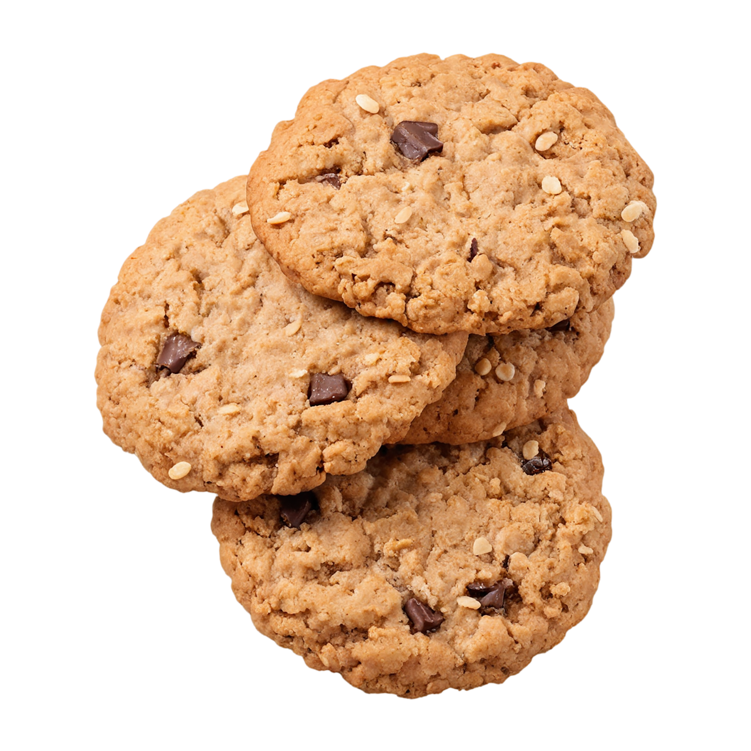 oatmeal cookies desserts isolated on transparent background #5001