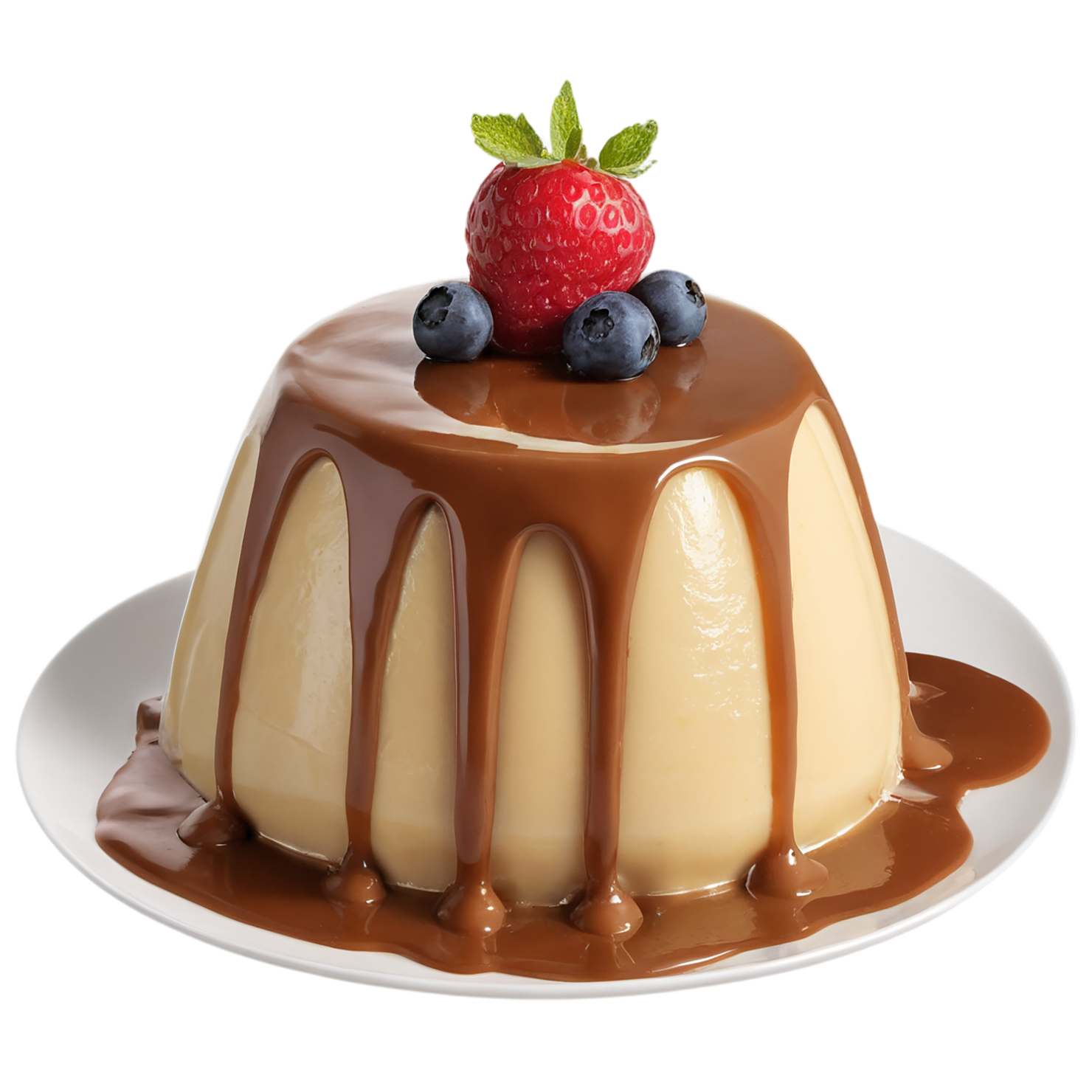 Pudding desserts isolated on transparent background #5043