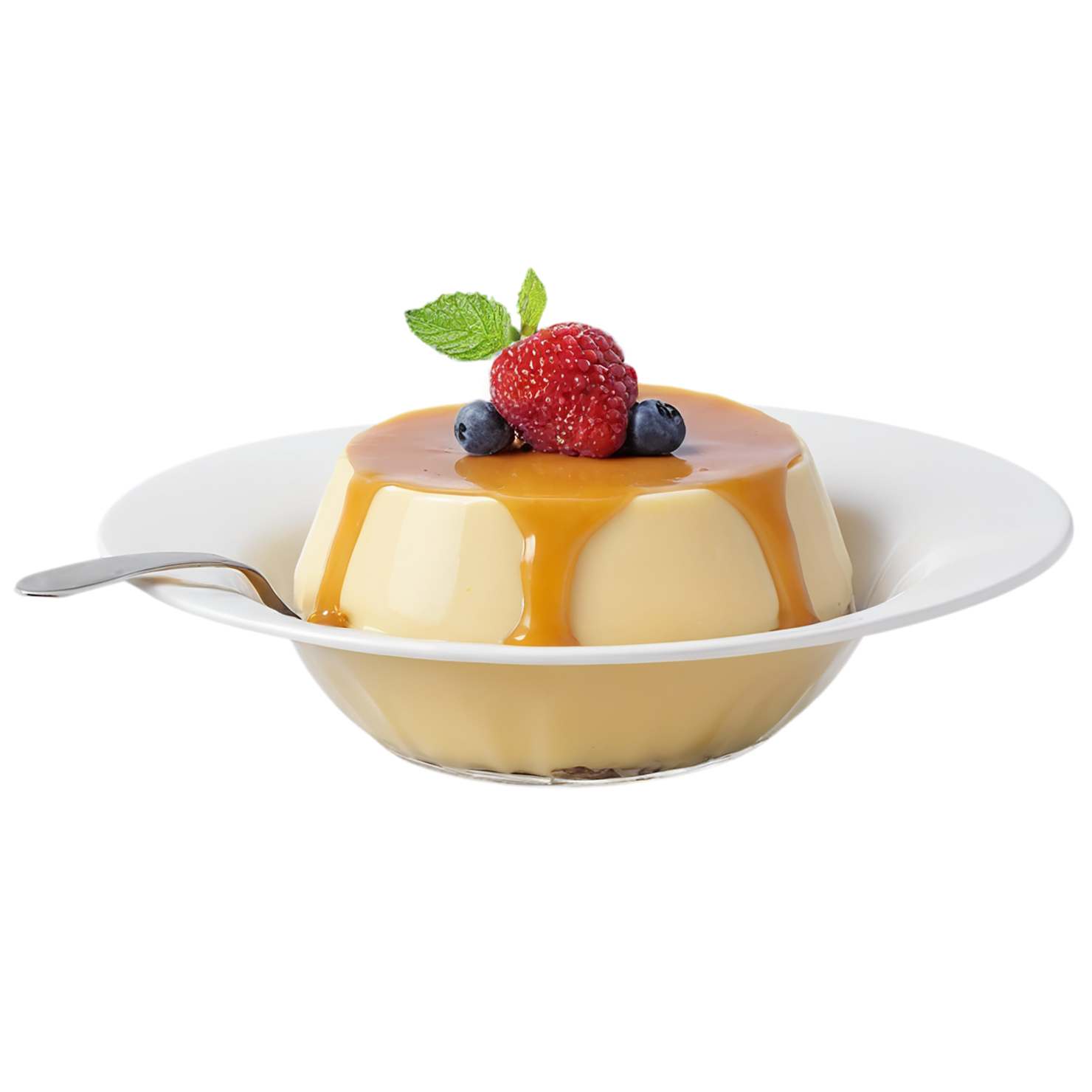 Pudding desserts isolated on transparent background #5046