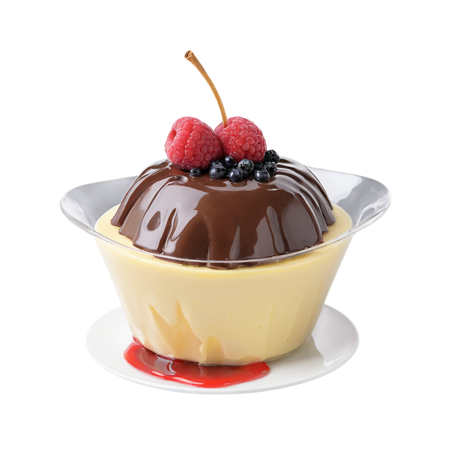 Pudding desserts isolated on transparent background #5050