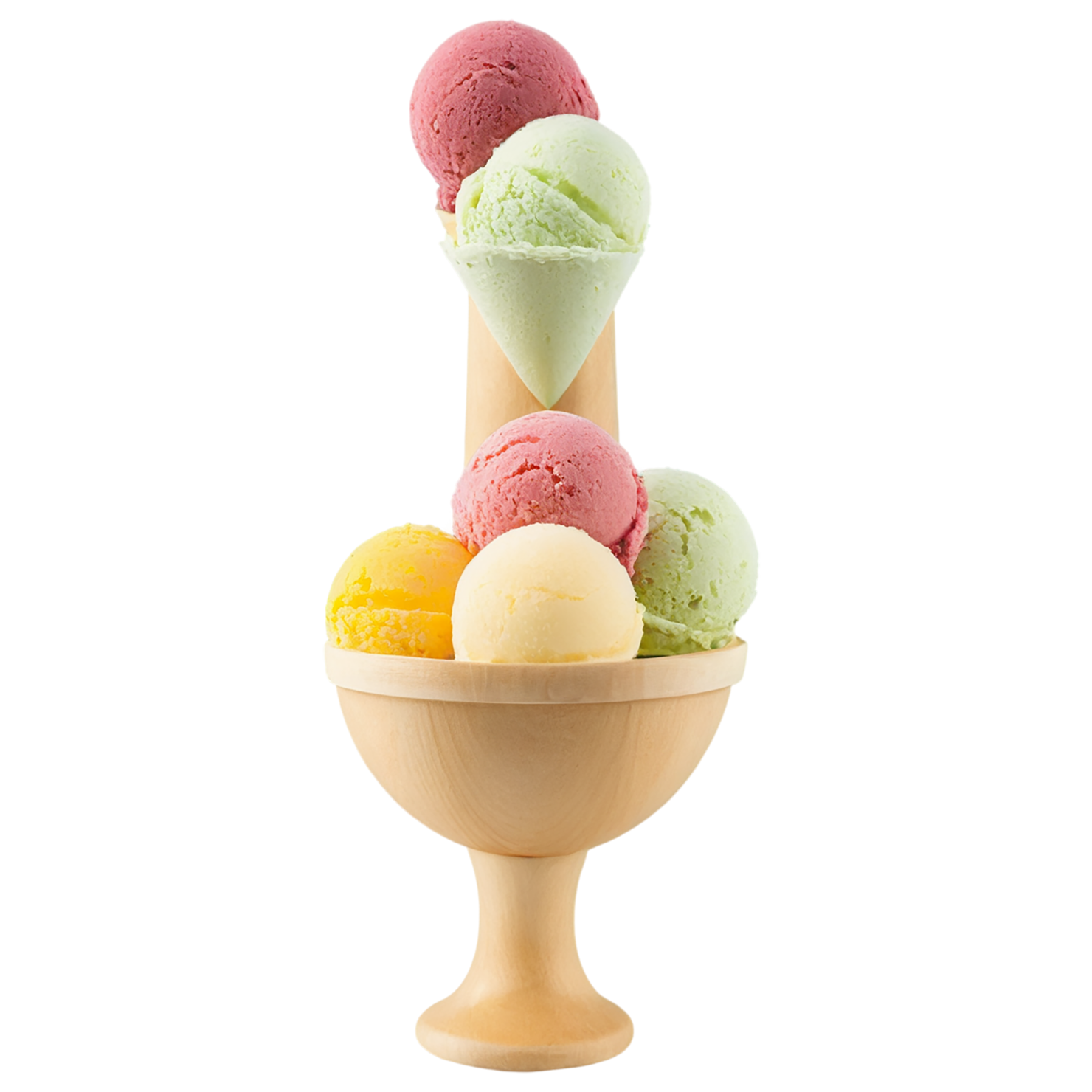 Sorbet desserts isolated on transparent background #5138
