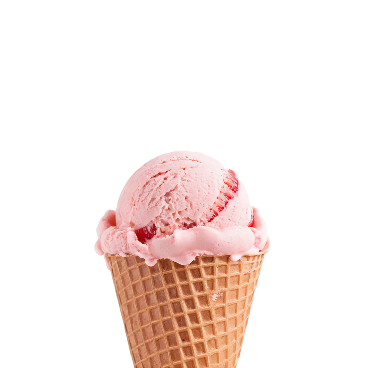 strawberry ice cream desserts isolated on transparent background #5153