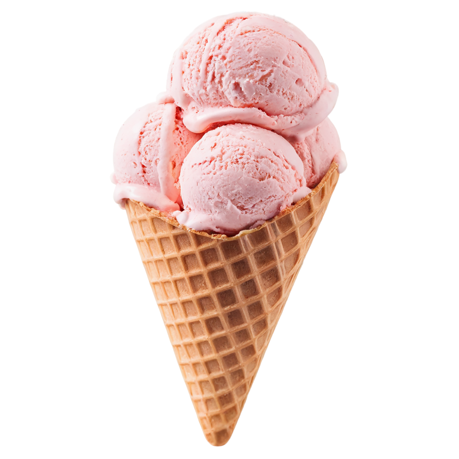 strawberry ice cream desserts isolated on transparent background #5154