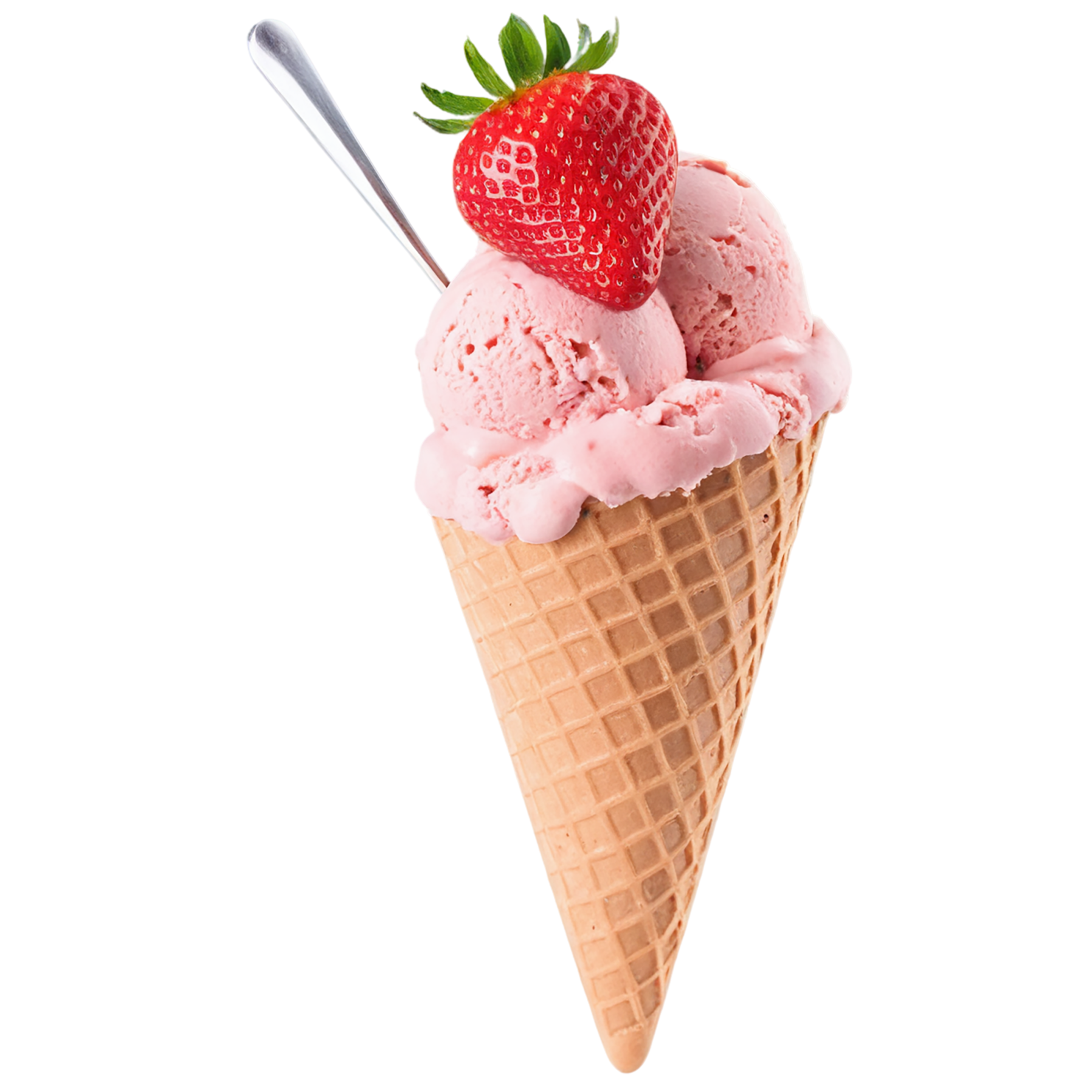 strawberry ice cream desserts isolated on transparent background #5161