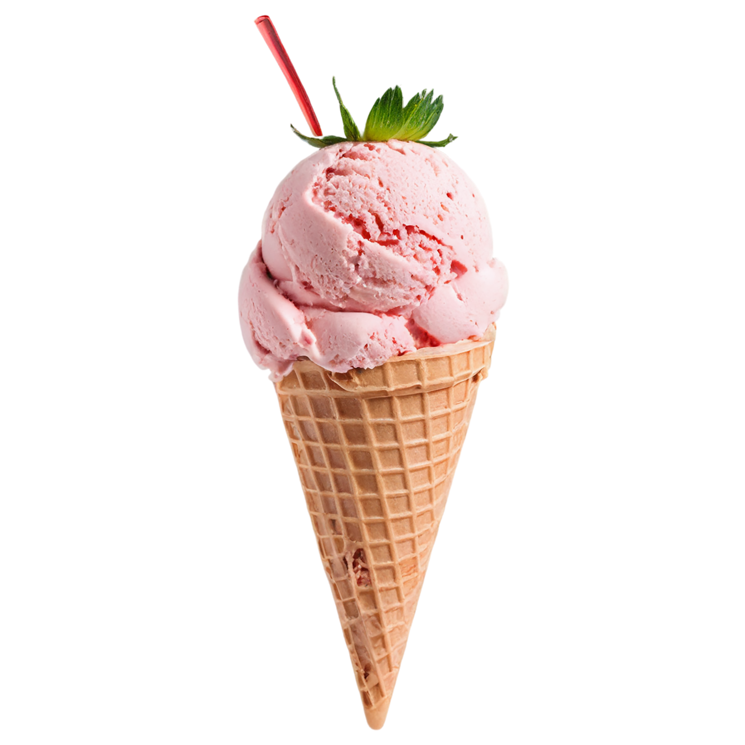 strawberry ice cream desserts isolated on transparent background #5165
