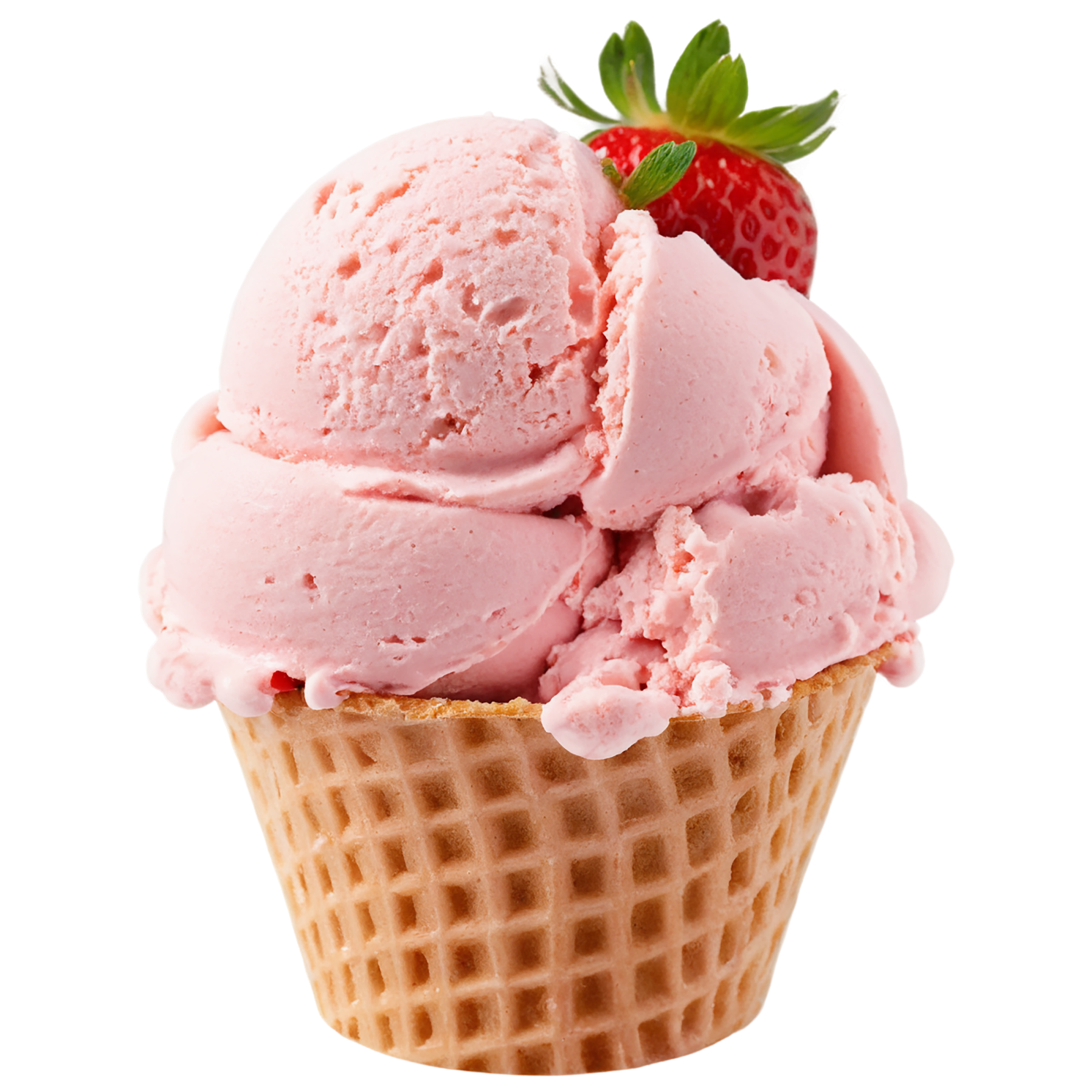 strawberry ice cream desserts isolated on transparent background #5167