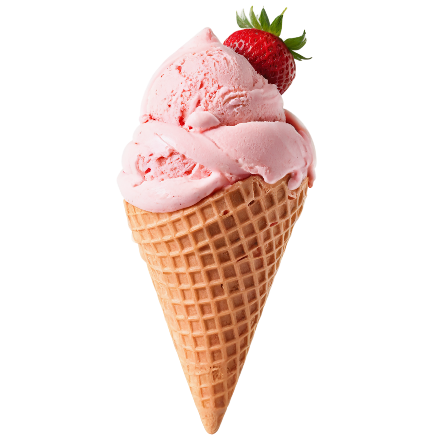 strawberry ice cream desserts isolated on transparent background #5168