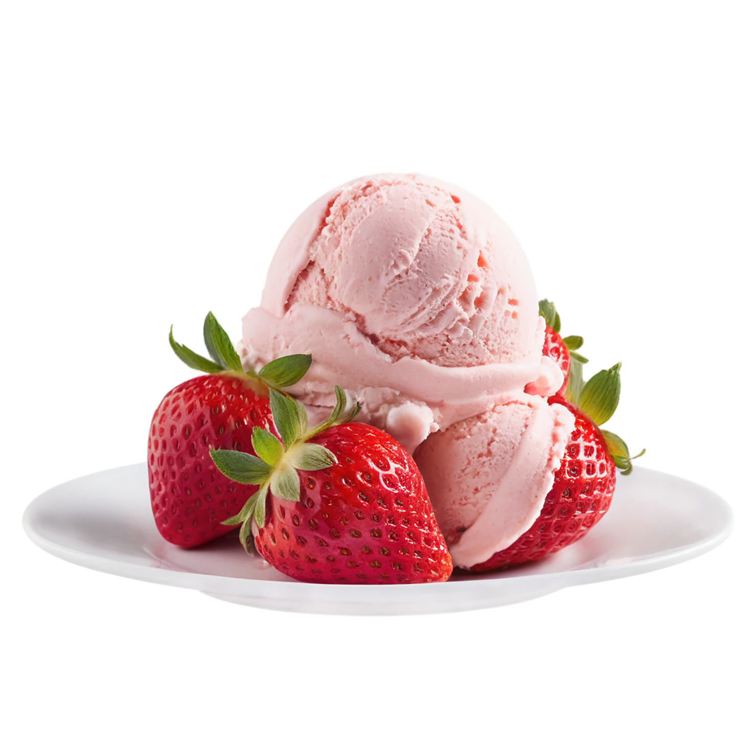 strawberry ice cream desserts isolated on transparent background #5169