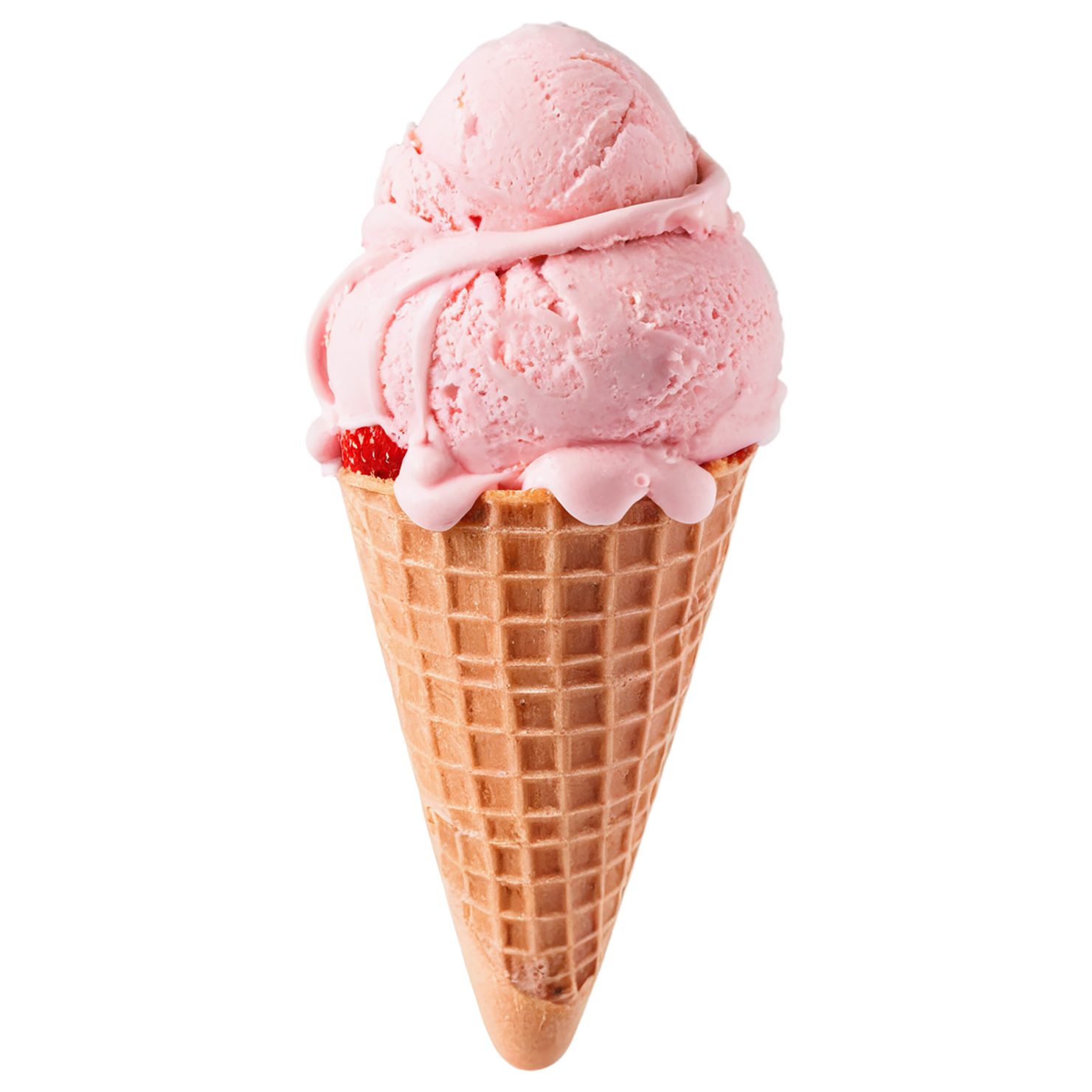 strawberry ice cream desserts isolated on transparent background #5171