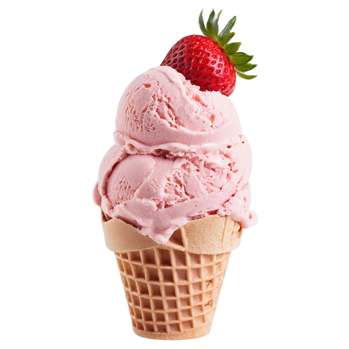 strawberry ice cream desserts isolated on transparent background #5172