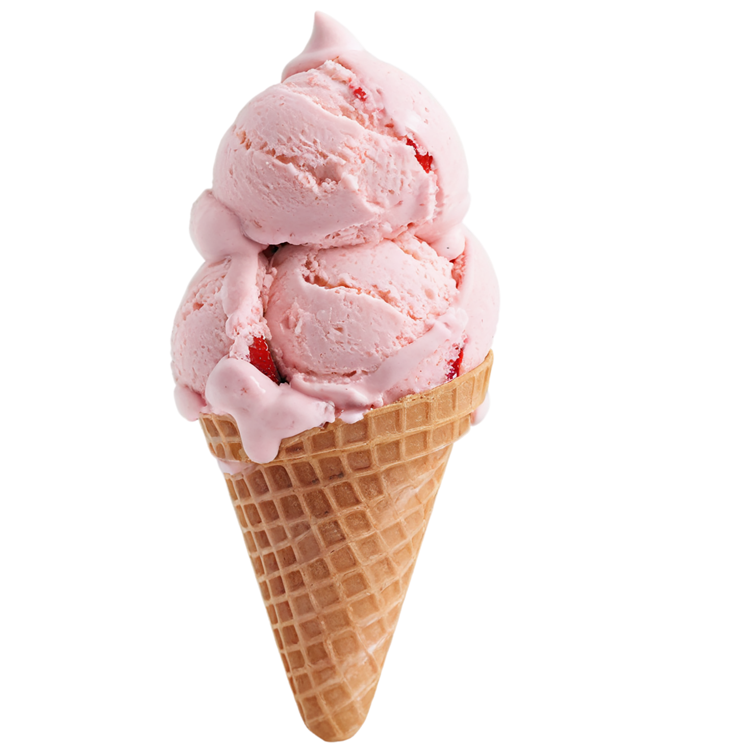 strawberry ice cream desserts isolated on transparent background #5175