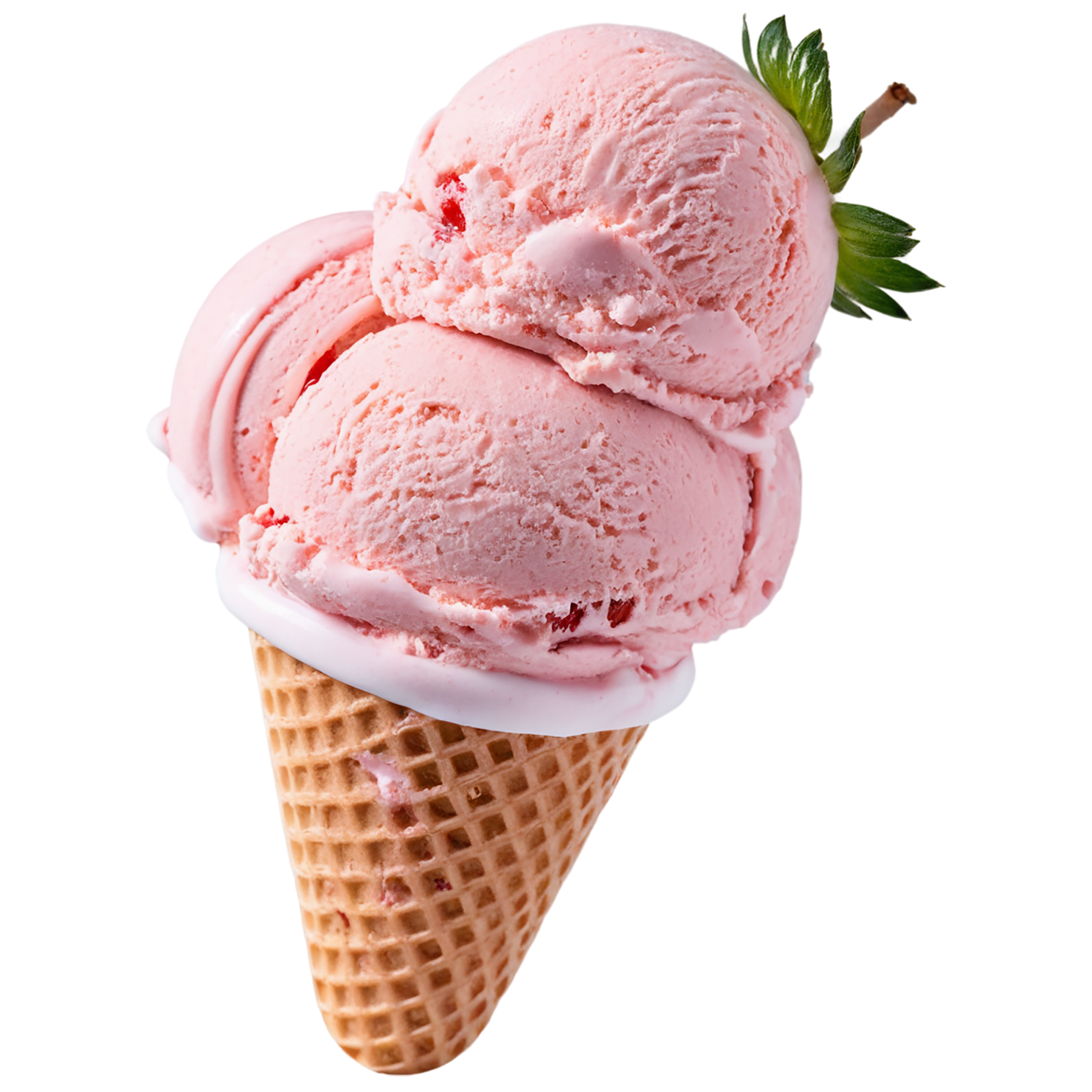 strawberry ice cream desserts isolated on transparent background #5176