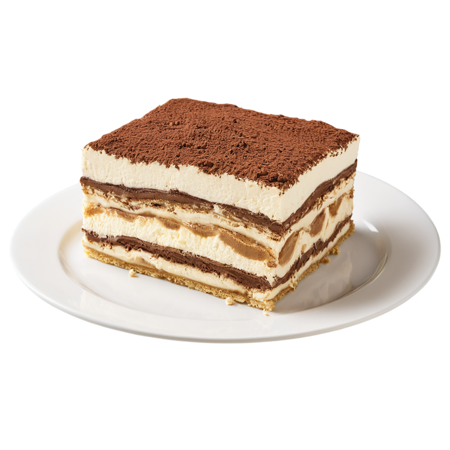 Tiramisu desserts isolated on transparent background #5230
