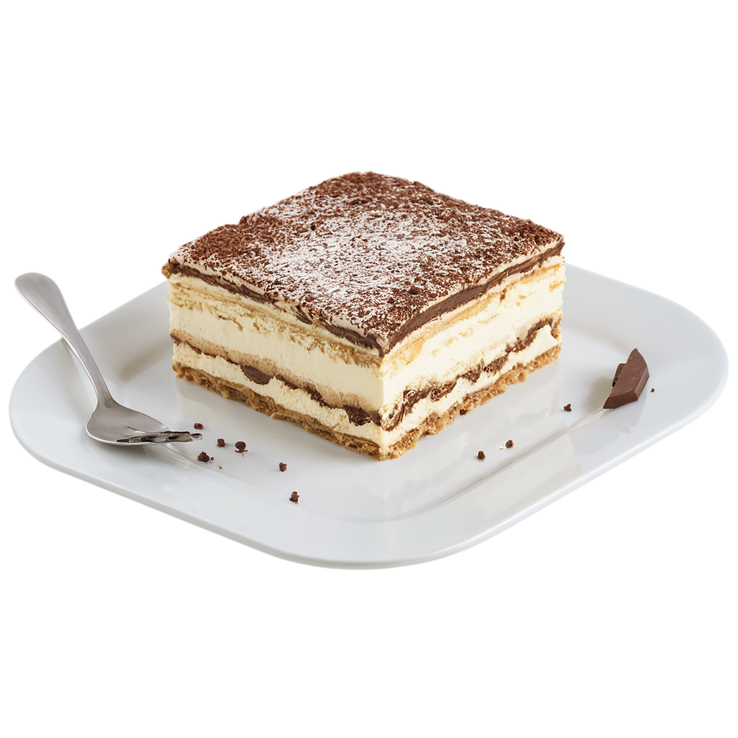 Tiramisu desserts isolated on transparent background #5231
