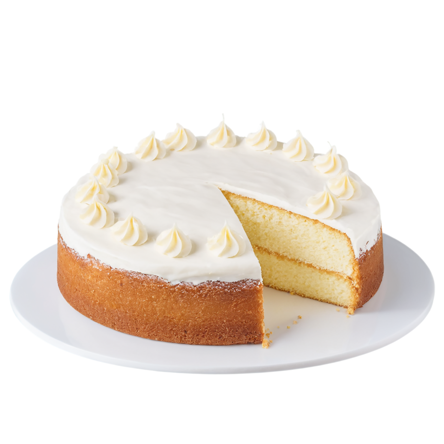 vanilla cake desserts isolated on transparent background #5262
