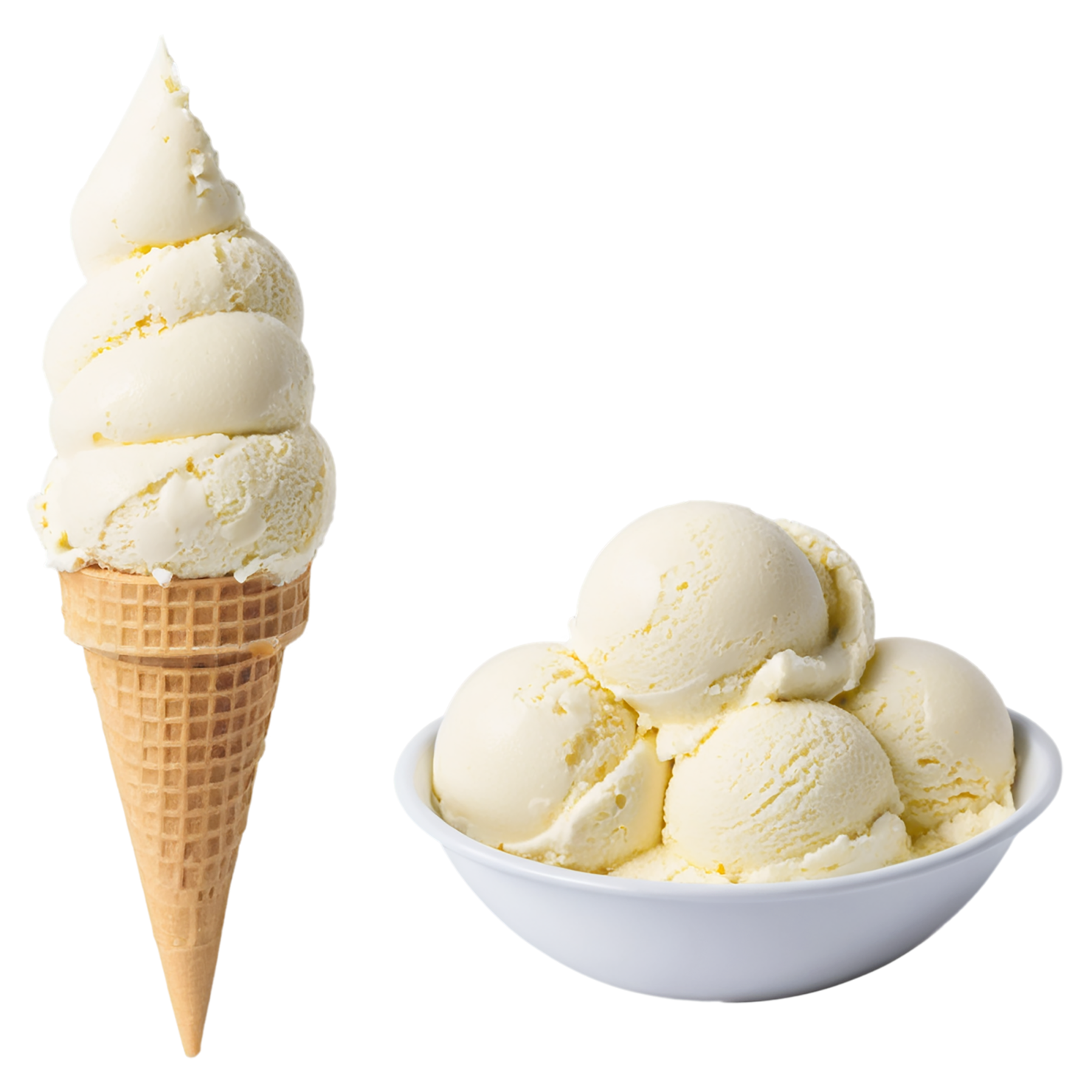 vanilla ice cream desserts isolated on transparent background #5268