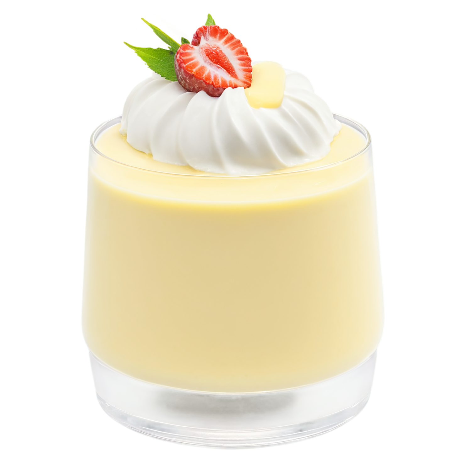 Vanilla Pudding desserts isolated on transparent background #5298