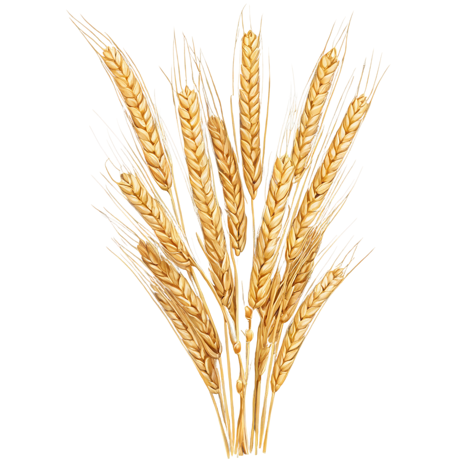 Wheat grains isolated on transparent background #5362