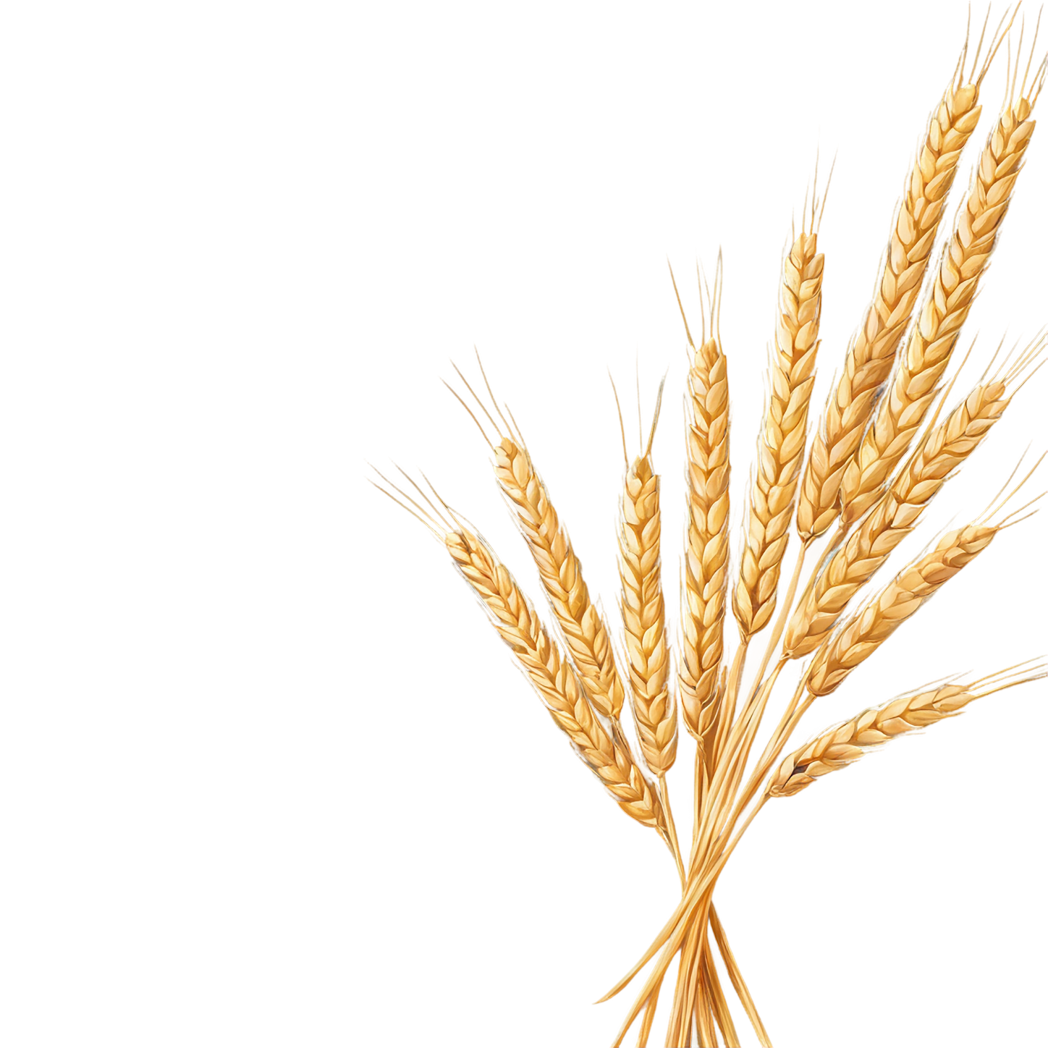 Wheat grains isolated on transparent background #5391
