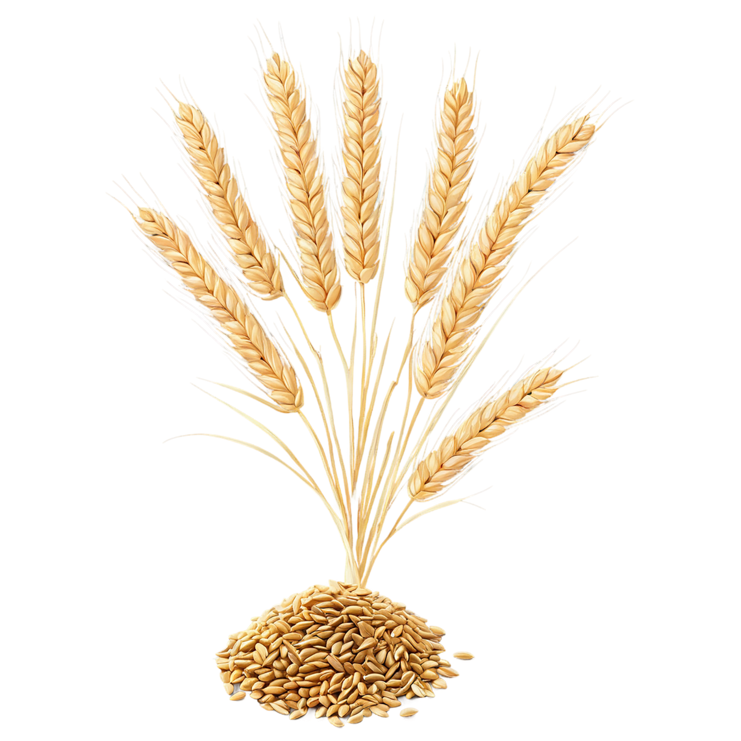 Wheat grains isolated on transparent background #5398