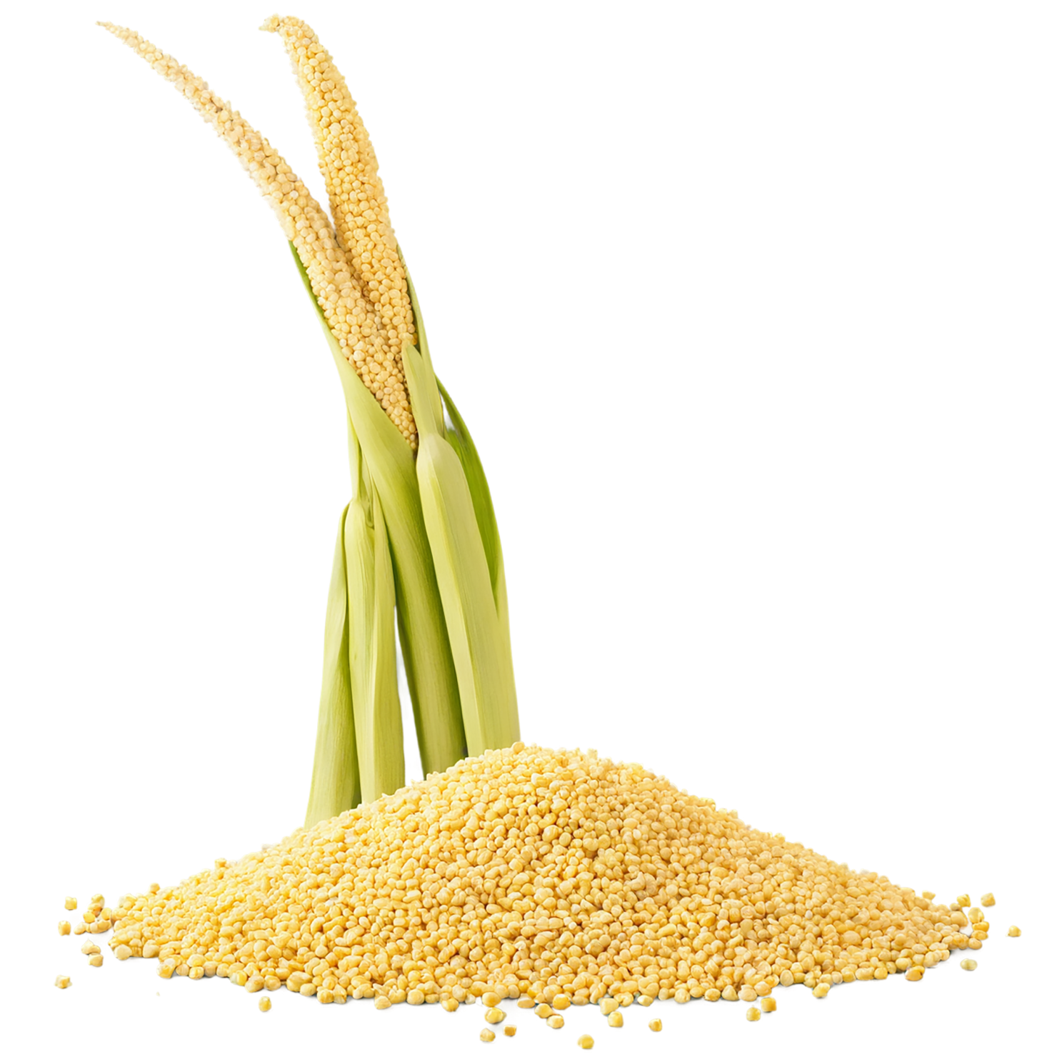 Millet grains isolated on transparent background, #6199