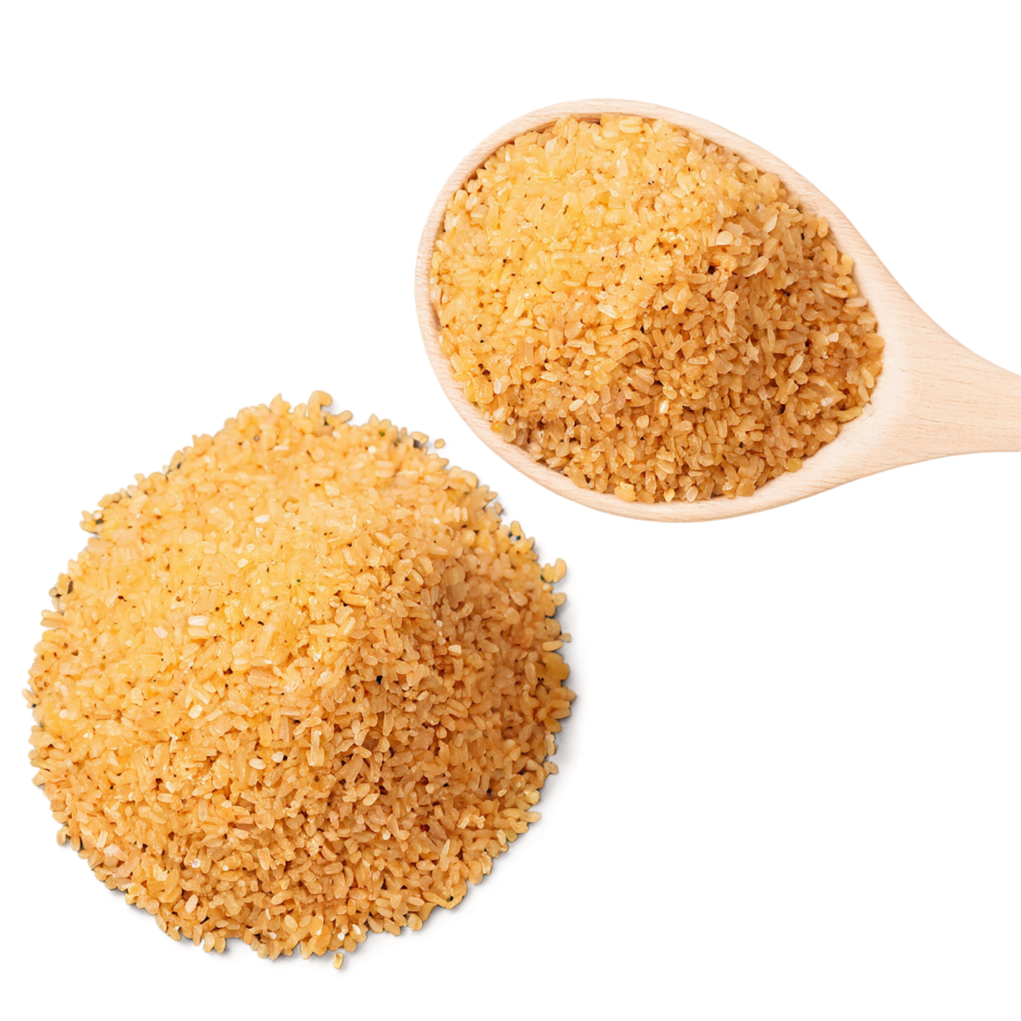 Bulgur grains isolated on transparent background, #6409