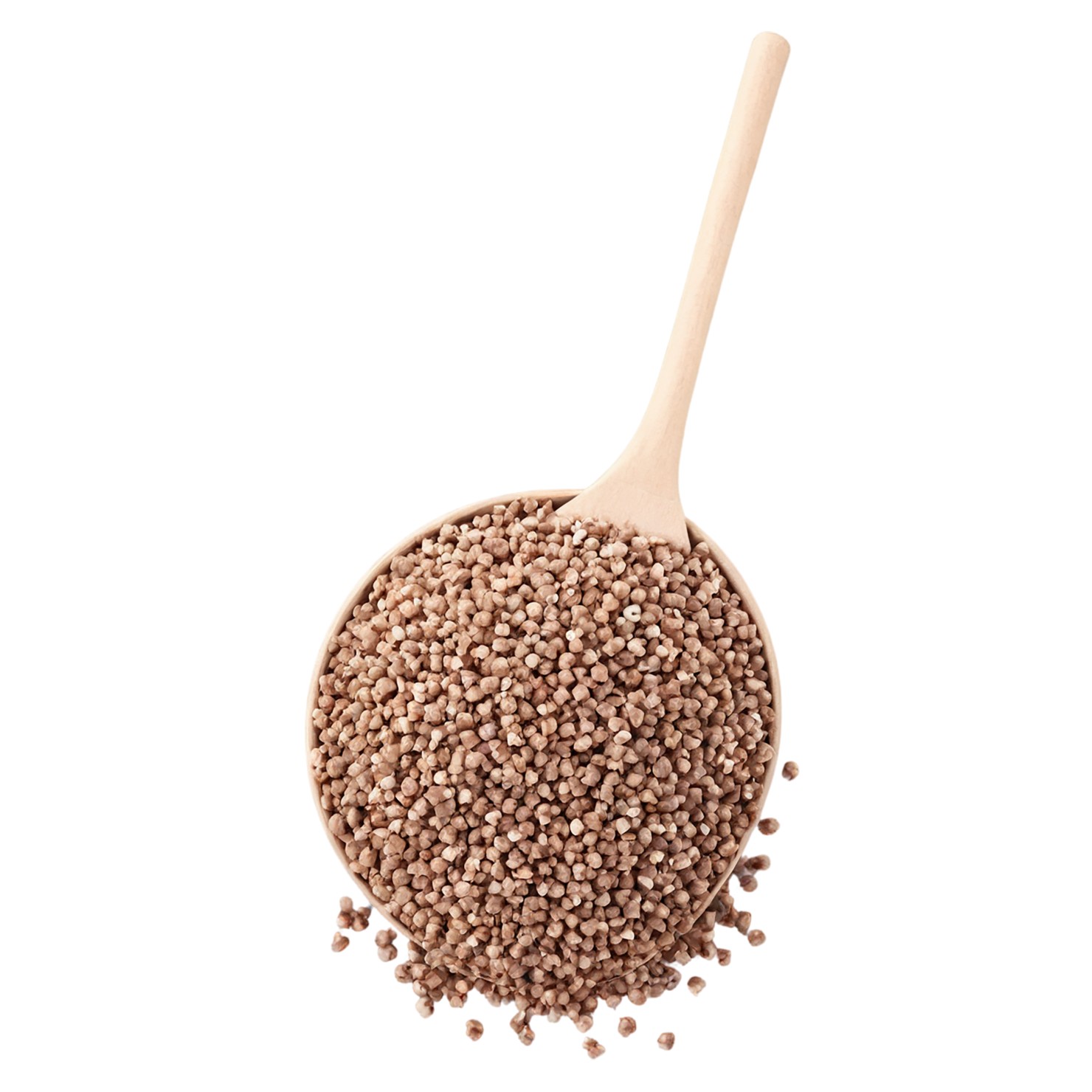 Buckwheat grains isolated on transparent background, #6543