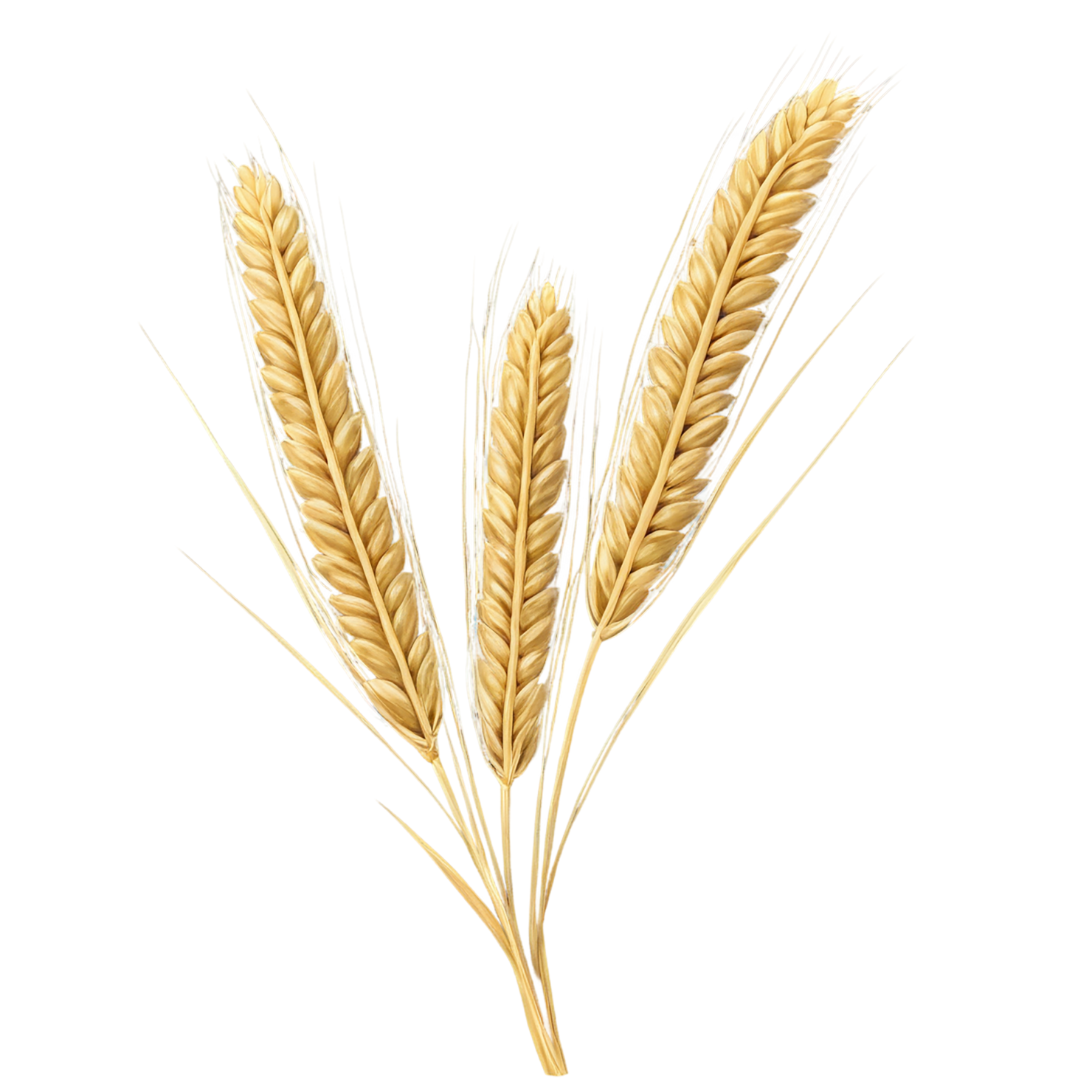 Barley grains isolated on transparent background, #6613