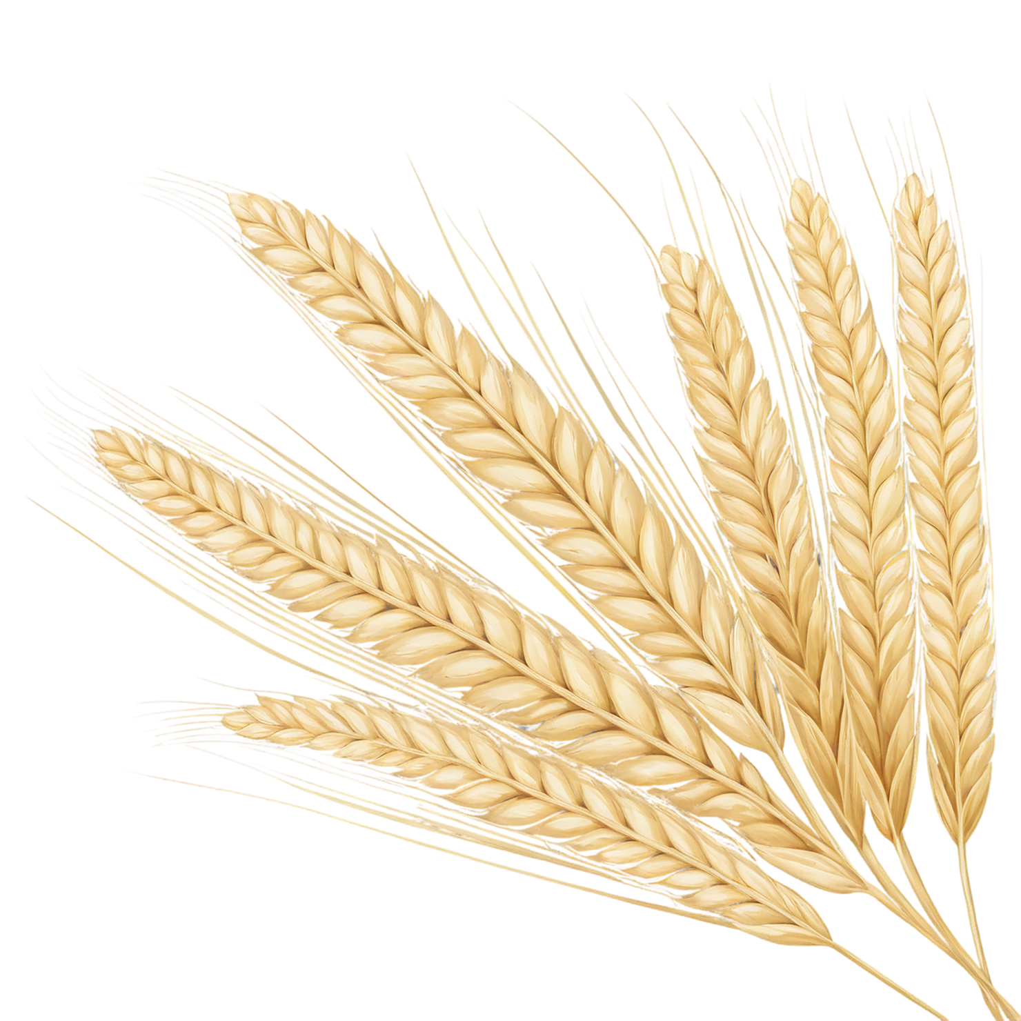Barley grains isolated on transparent background, #6631