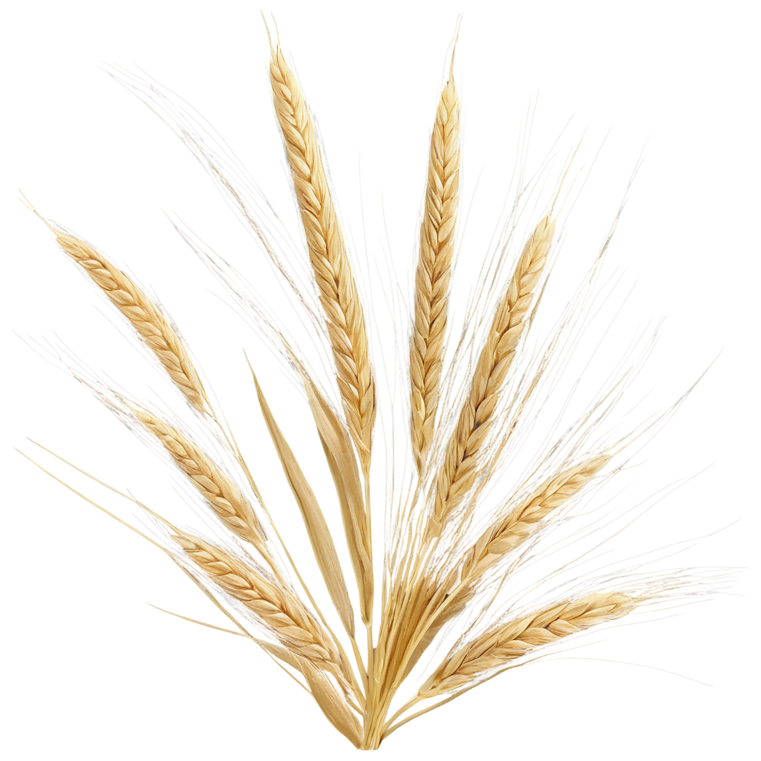 Barley grains isolated on transparent background, #6664