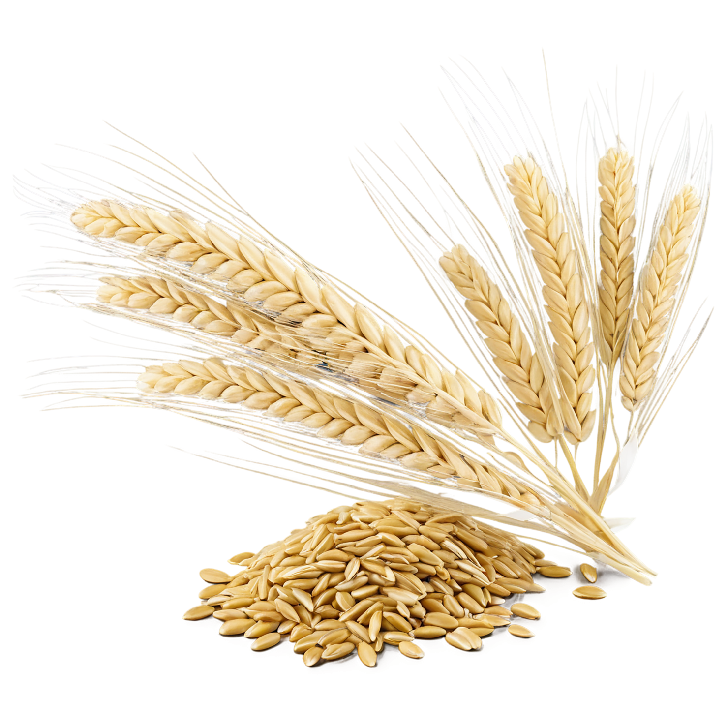 Barley grains isolated on transparent background, #6678